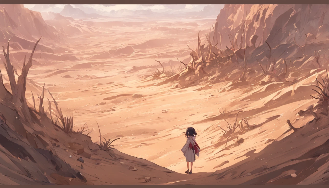 ((Vast desert)),oasis in the desert.Desert cactus ,sprawling，Empty，Sand，NOhumans，desolated