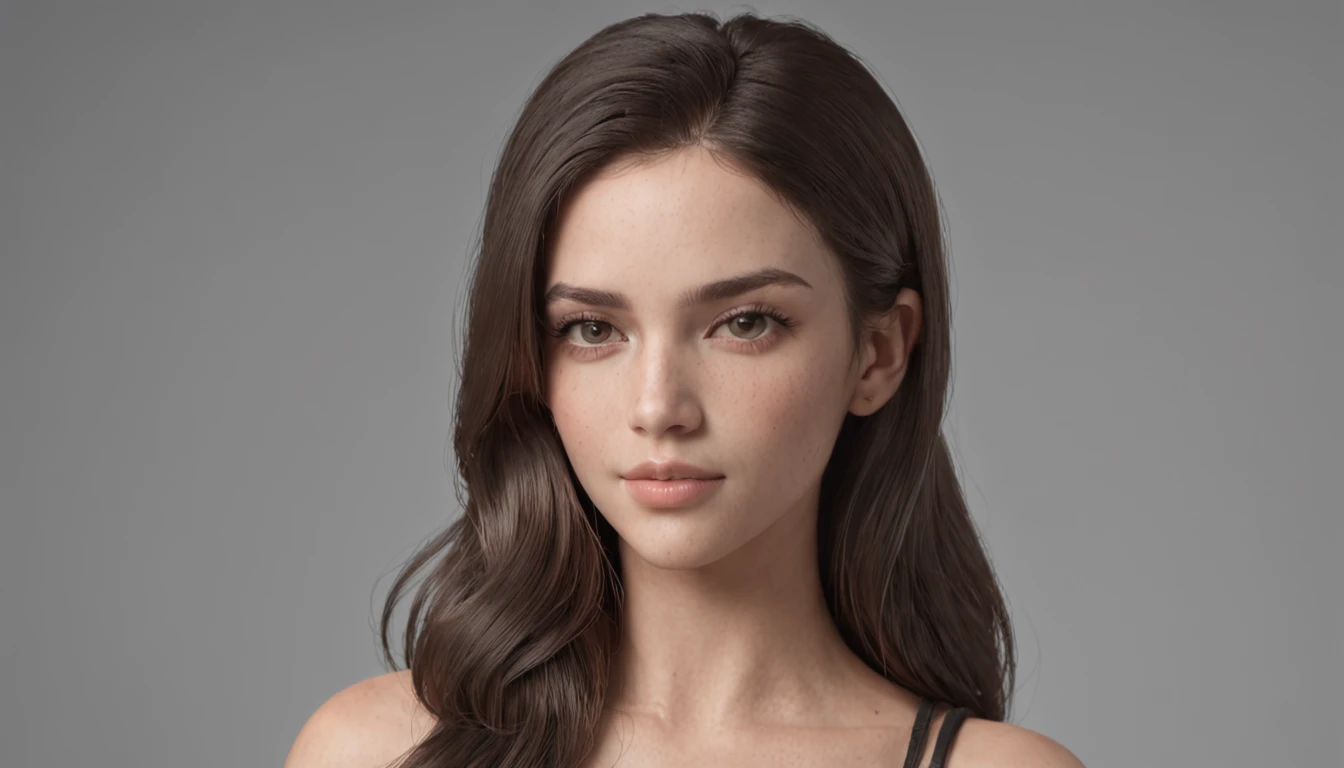 There is a Brazilian woman in a black leather outfit, menina sedutora, hiper-realista, corpo perfeito, fotorrealismo, imagem ultra realista, estilo 3D realista, menina perfeita, anime hiper realista, garota brasileira