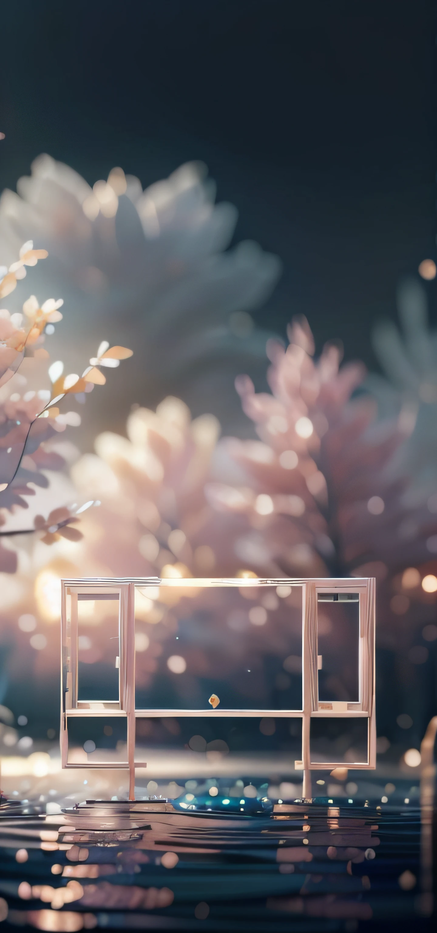 Masterpiece, Best quality, (Ivory white:1),(in pink:0.35),water flowing,Water quality sense ,Tanabata, heavily stylized, 4K, unreal engine 5 render,