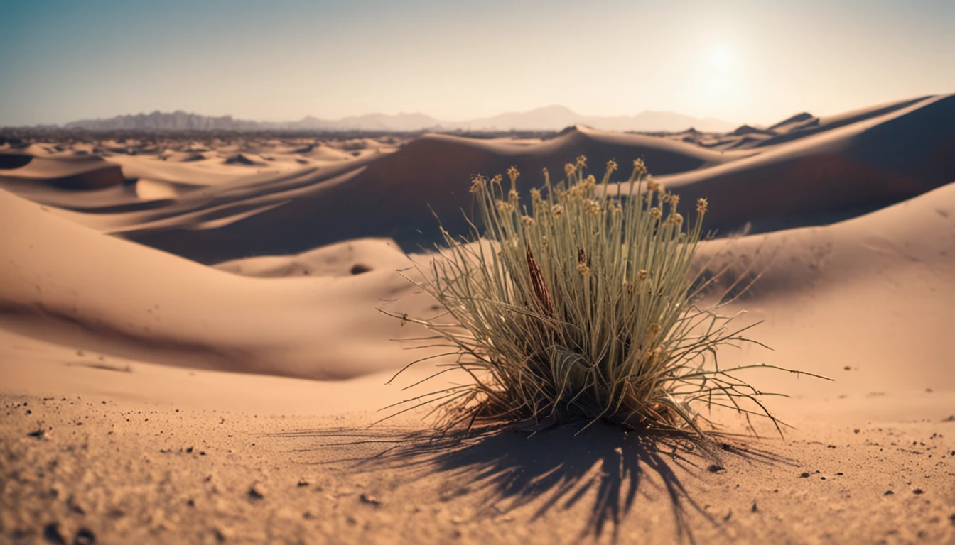 ((Vast desert)),oasis in the desert.Desert cactus ,sprawling,Empty,(Sand),(NOhumans),desolated,blurryforeground,depth of fields,k hd,Detailed details,Best Picture Quality,