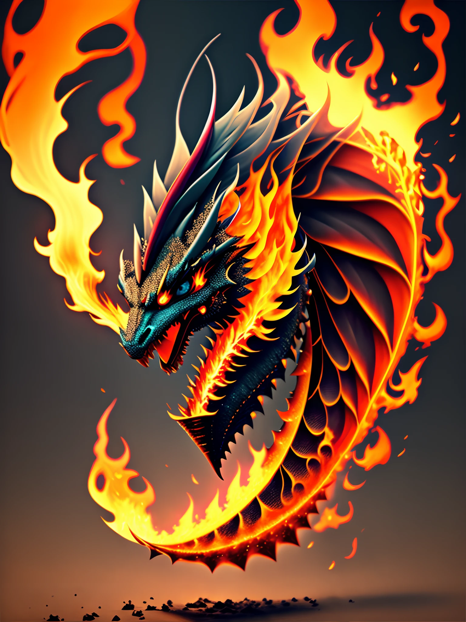 award-winning photography of a dragon with burning eyes made of ral-sprnva, glowing, whimsical, enchanted, magical, fantasy art concept, intricate details, masterpiece, best quality, realism, hyper realistic <lora:ral-obsdn-sdxl:0.9><lora:ral-sprnva-sdxl:0.8>