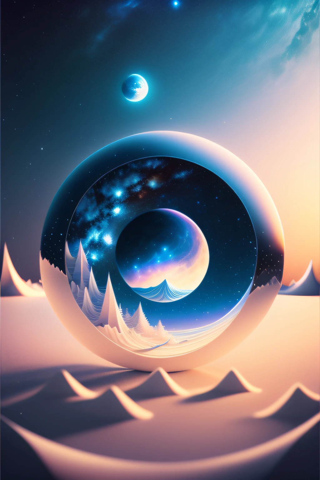 cola exists, planetarium, sky, fantasy, {{{giant Jupiter}}}, blue, {{{huge Jupiter}}},{{{masterpiece}}}, {{the best quality, super fine illustrations, beautiful and delicate water}}, {{very delicate light}}, starfall, clean sky, night sky, night, depth of field,{{{Two moons}}}, Giants, Megaphobia, {{extremely detailed CG unity 8k wallpaper}}, {ultra-detailed}, {extremely delicate and beautiful}