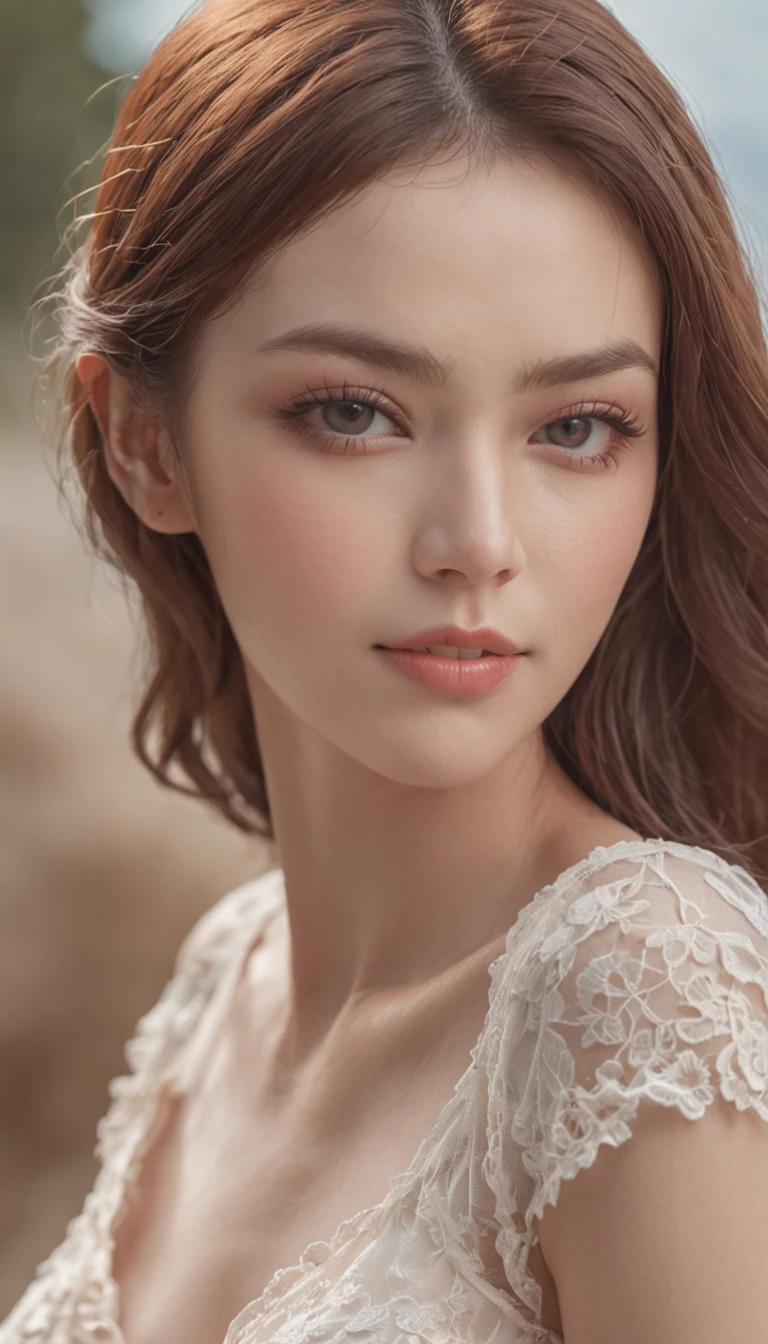 top-quality、tmasterpiece、超A high resolution、Full body portrait、(Photorealsitic:1.4)、RAW photogr、There is only one woman in the world、Detailed facial texture、Cool summer beach in bikini、