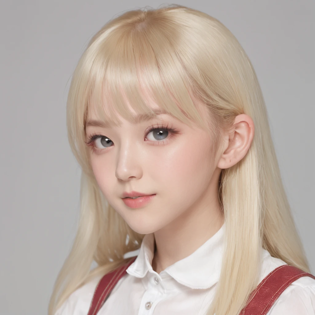 porate、(School uniforms)、bright expression、poneyTail、young and shiny white shiny skin、Best Looks、Gold reflects light、Platinum blonde hair，Shine brightly、Shiny light hair,、Super long silky straight hair、Beautiful bangs that shine、Big blue eyes that sparkle like crystal clear and charming、Very nice and lovely  girl、Lush bust、With slit、((full body seen))