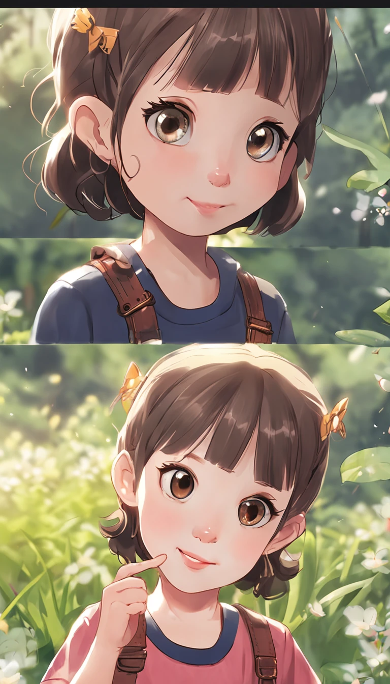 4 girl,in hand5Finger,Pretty eyes,10 different angles each,character sheets,picture book,illustratio