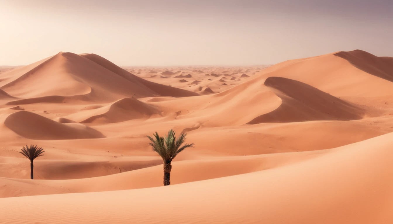 Full-body image of a stocky, shaven-headed 30-year-old French man standing completely naked in the desert