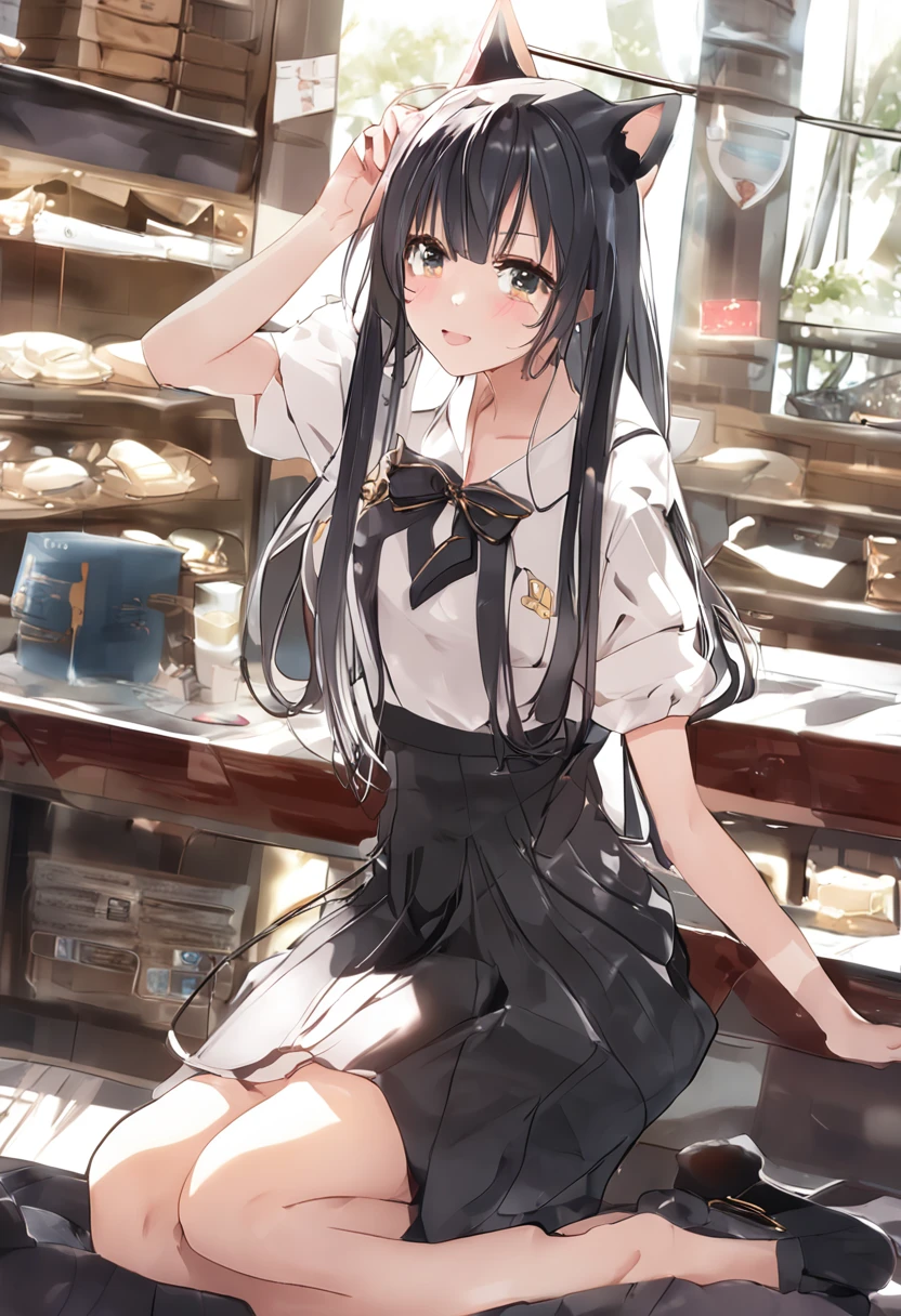(masterpiece:1.2),best quality,extremely detailed,
BREAK
cute girl,(petite:1.3),solo,shiny skin,small breasts,very long hair,
detailed eyes,perfect anatomy,
cute eyes,(red eyes:1.3),(black hair:1.4),
BREAK
white shirt,plaid dress,frills,
BREAK
cafe store,city,flower,
BREAK
character focus,looking at viewer,
BREAK
<lyco:Detail Tweaker:0.5>