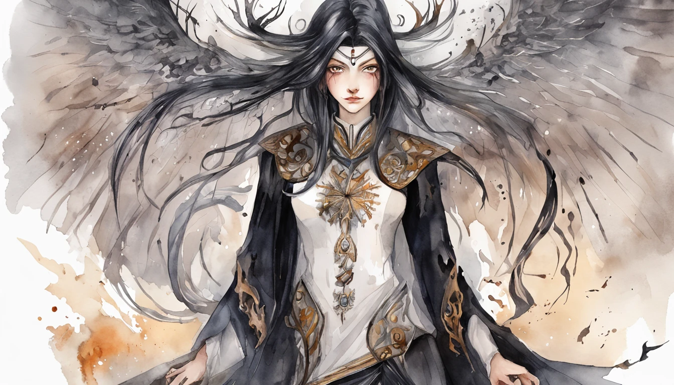 masterpiece, top-quality, masterpiece, (1 boy), (LLChar), Evil Witch, Dark energy, Void, Eyes of the Sky, (Very evil), Dark Magic, dark forest, Negative energy, Hell, Void, stele, A dark-haired,