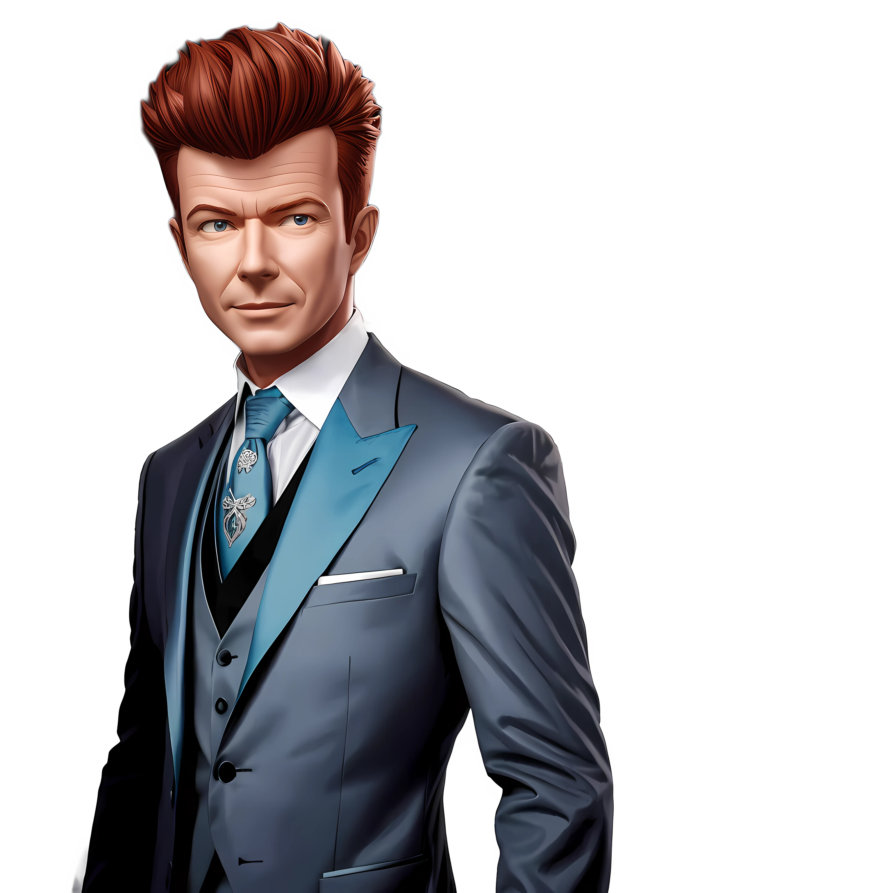 grey and ocean blue country tuxedo with bolo tie