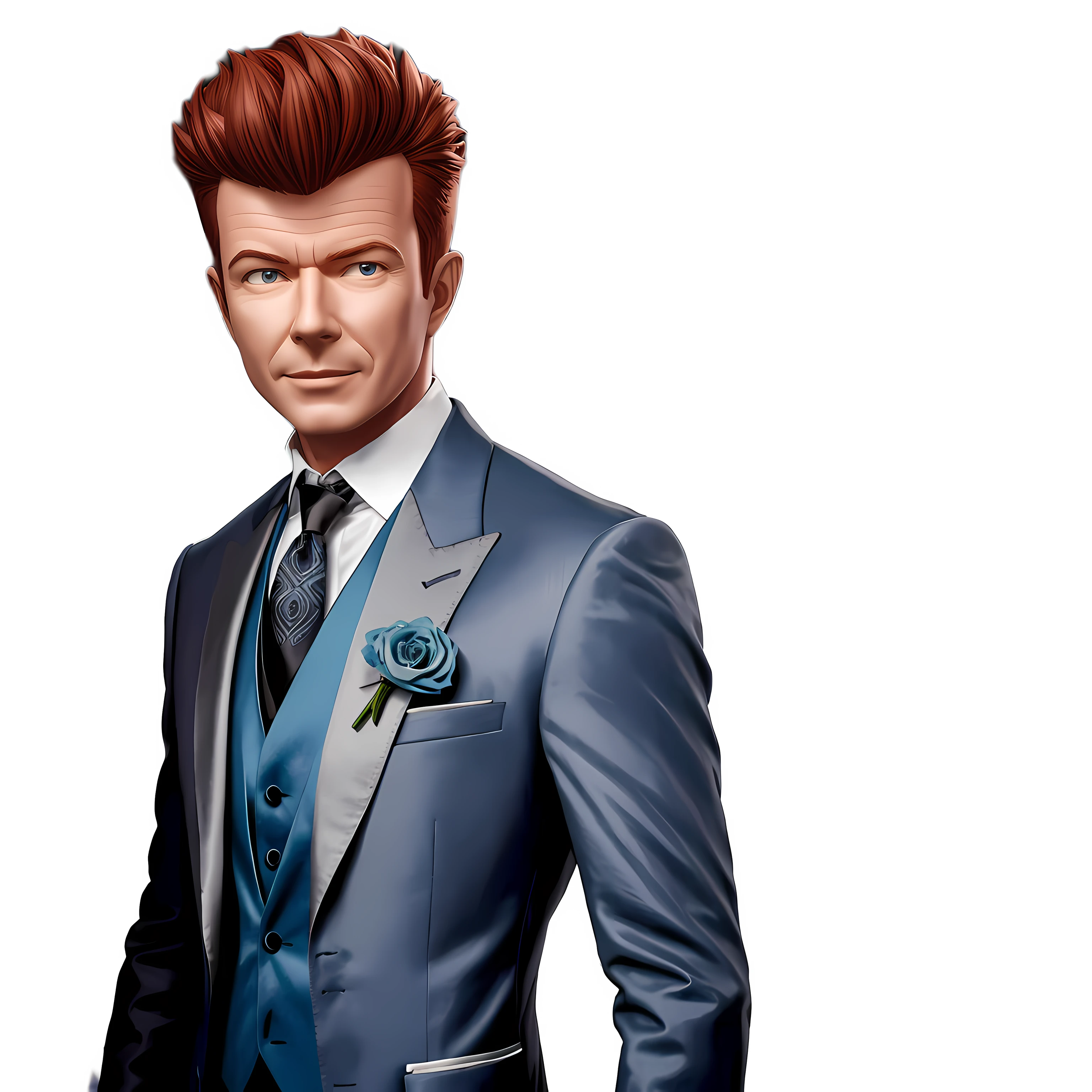 grey and ocean blue country tuxedo with bolo tie