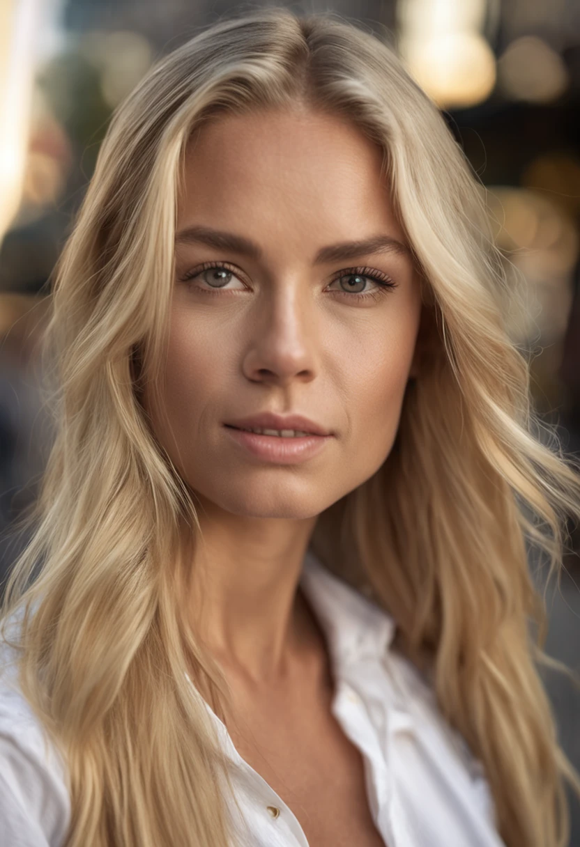 Blonde woman with long hair and white t-shirt staring at camera, Close up of blonde woman, blonde and attractive features, blonde swedish woman, Blonde Woman, a photography of a beautiful woman, Attractive woman, Young blonde woman, Beautiful blonde woman, a girl with blonde hair, women's pictures, Beautiful rounded face, attractive young woman, portrait of a beautiful model