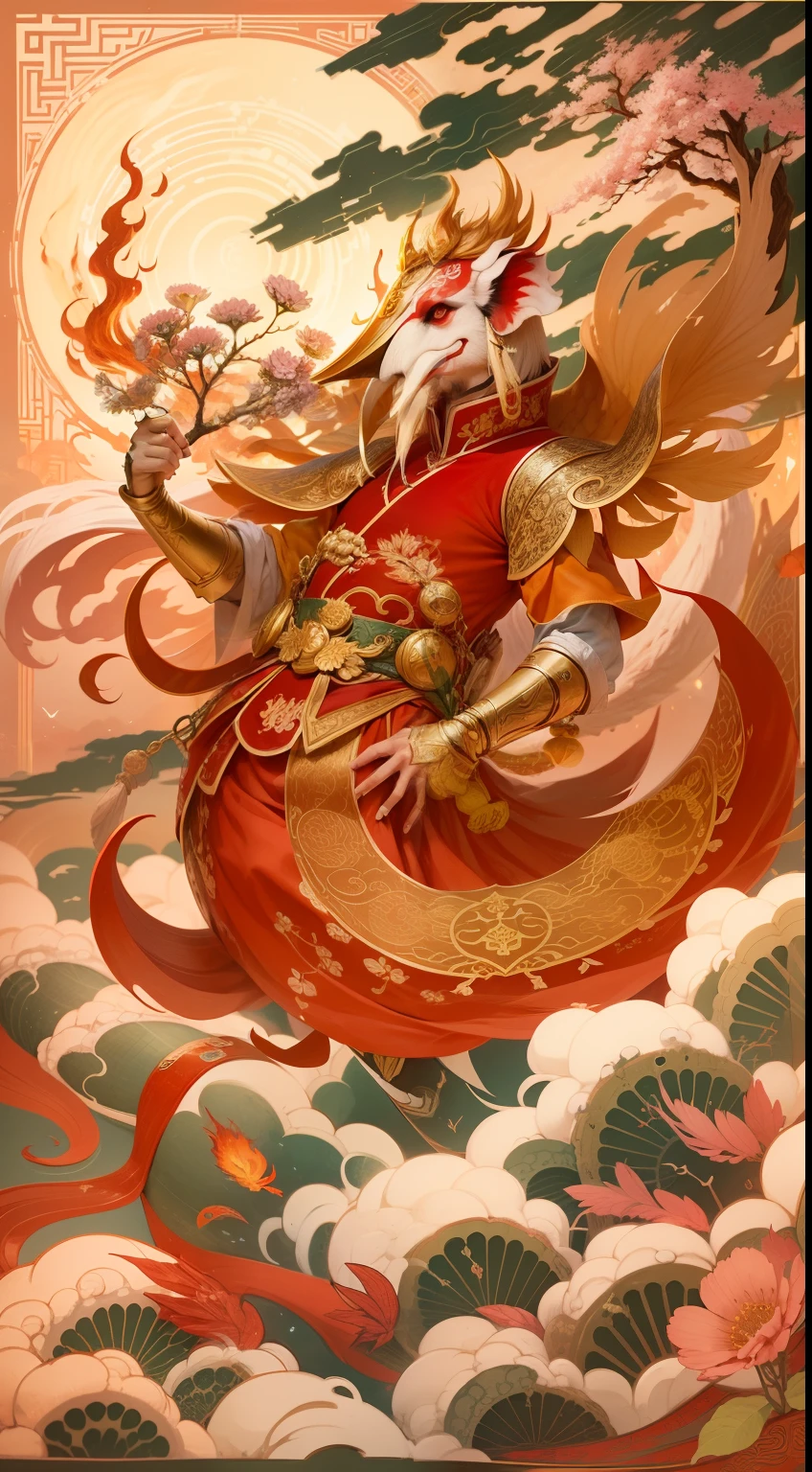 Suzaku, also known as Vermilion Bird, is one of the four elephants and one of the four spirits of the sky in traditional Chinese culture. Its origin should not be later than the Spring and Autumn Period, and it is one of the four spirits of the sky. It is the manifestation of the seven constellations in the south of the twenty-eight constellations, and its body is covered with flames that will not go out all day long. It is a divine beast representing the south, its color is red, it is the sun in the four images, it is fire in the five elements, it is Li in the eight trigrams, it represents summer, and it belongs to Emperor Yan.