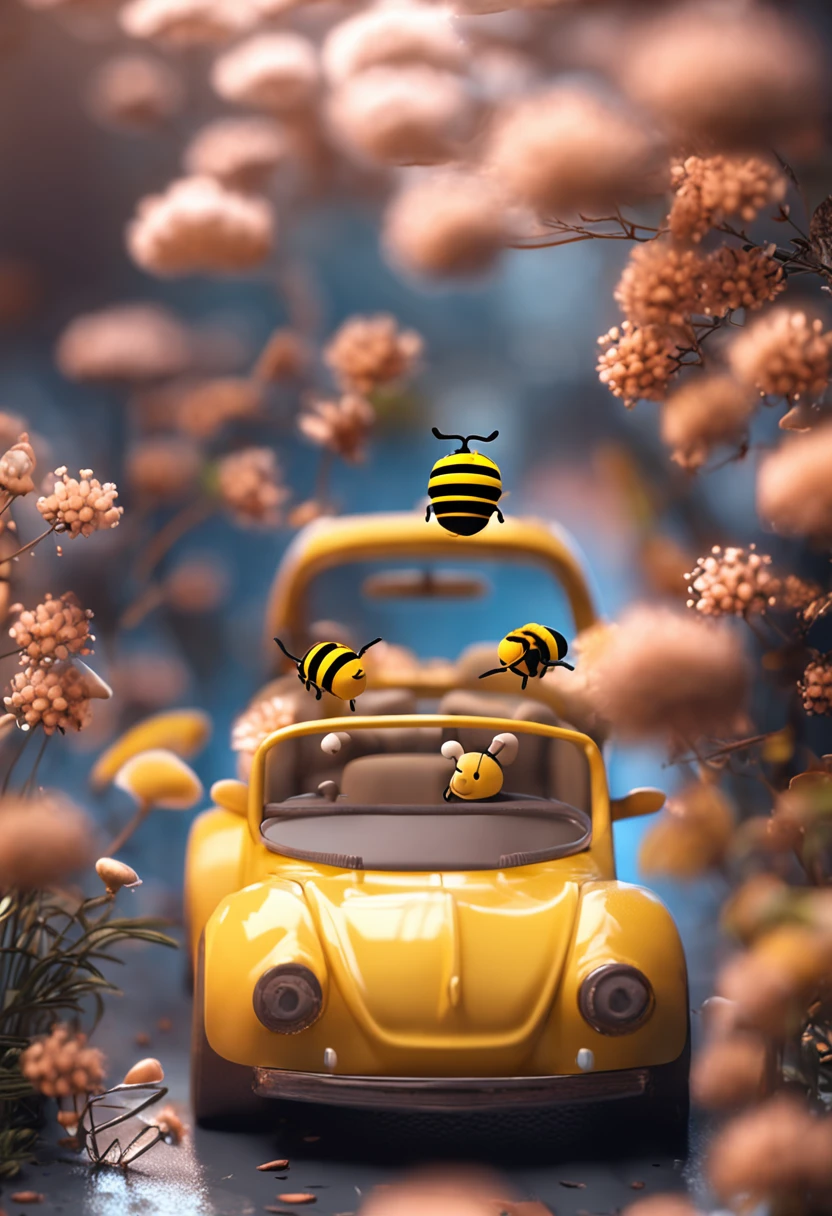Little bee IP3D model,3D model rendering,Delicate, good-looking, lively and cute IP,There are styling ones,Pure background
