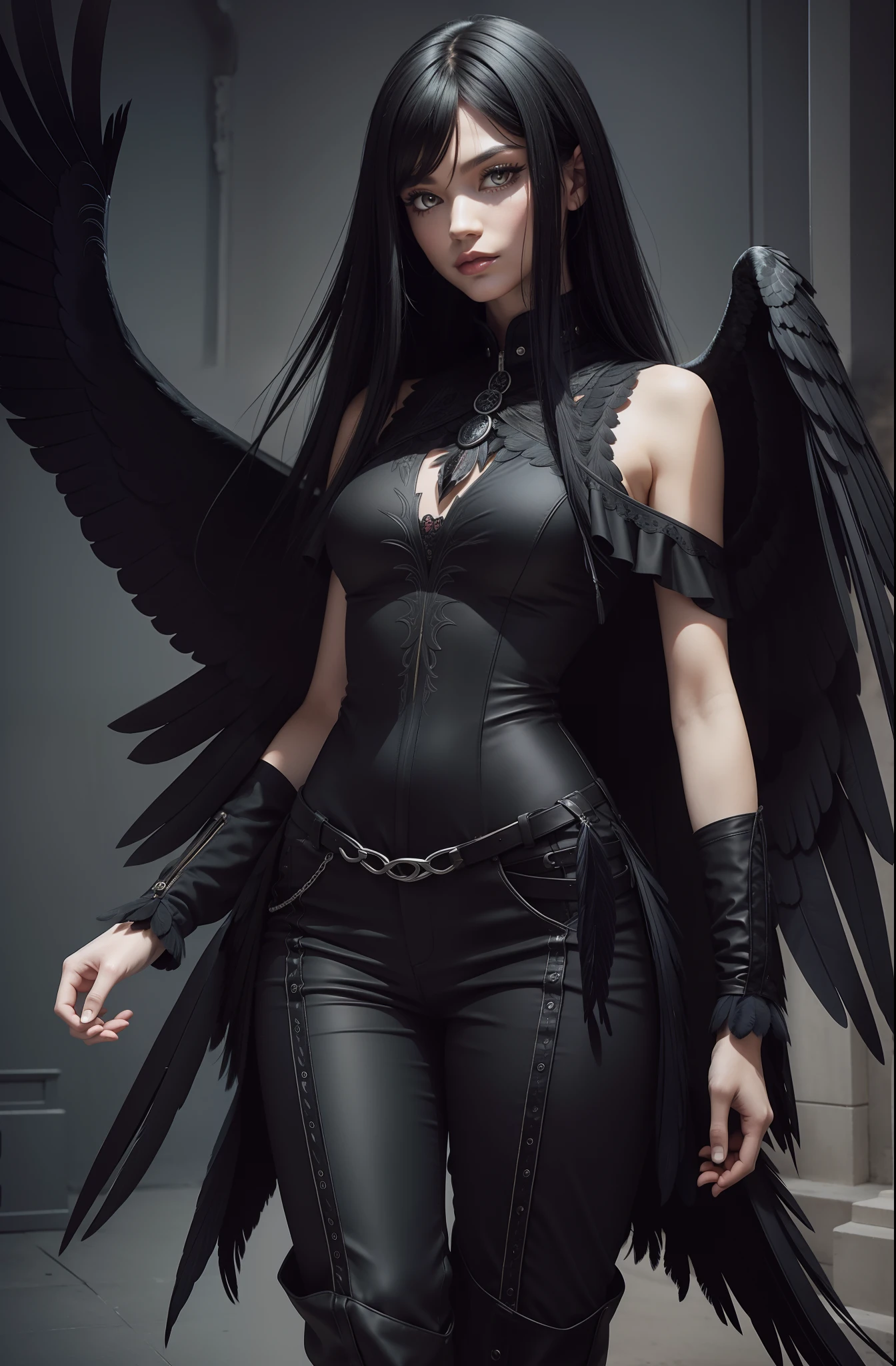 black raven wing feathers