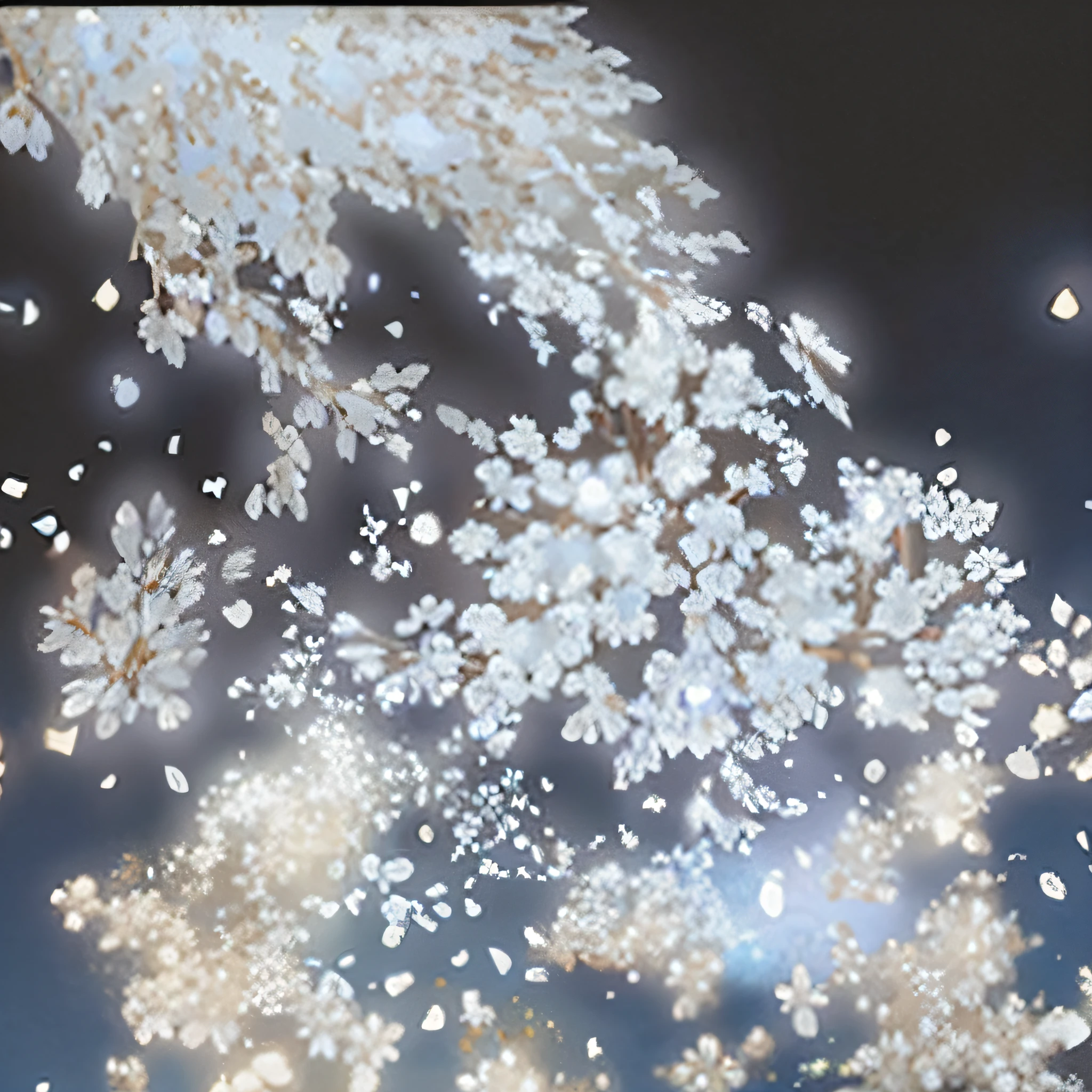 There are a large number of white balls floating in the air, white sparkles everywhere, Glowing spores fly, Sparkling crystals, Glowing particles, Floating particles, A large number of particles, sparse floating particles, glowing glittery dust in the air, particles floating, some chaotic sparkles, light particules, Floating particle effect, Skin made of LED lighting, Particle light