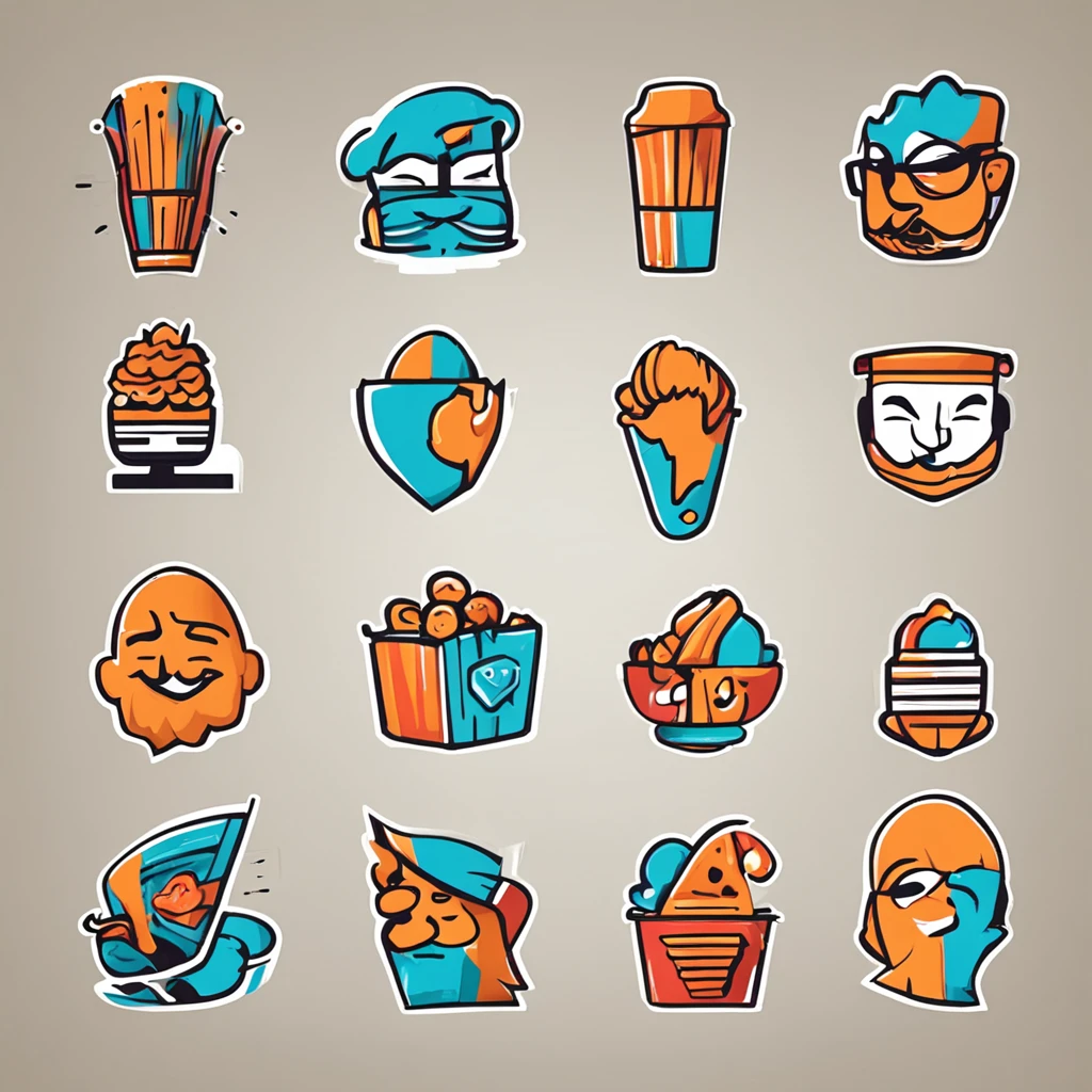logo design, The face of a laughing father, icon for toy brand, crisp lines, stylish logo,simple,flat,graphic