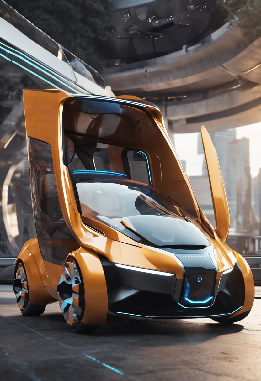Loading luggage、Carry quite heavy、There is a sense of dignity、Round feeling、Transportation Vehicles、Truck system、Futuristic car with open door on city street with building on background, The taxi of the future, futuristic product car shot, futuristic vehicle, Futuristic cars, trending on vehicle design, Futuristic cars, futuristic vehicle, Futuristic car concept, Futuristic concept car, Transport Design Rendering, vehicle concept photo!!, Car concept, Concept, Vehicle design, Futuristic chrome vehicles, on 2 0 5 5