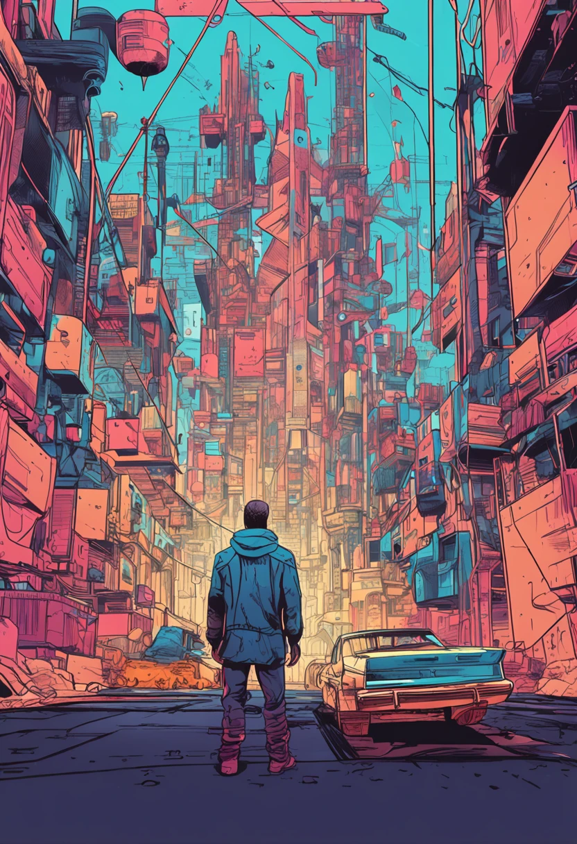 Hyper Re-List Research Labs , detaile, Neon blue