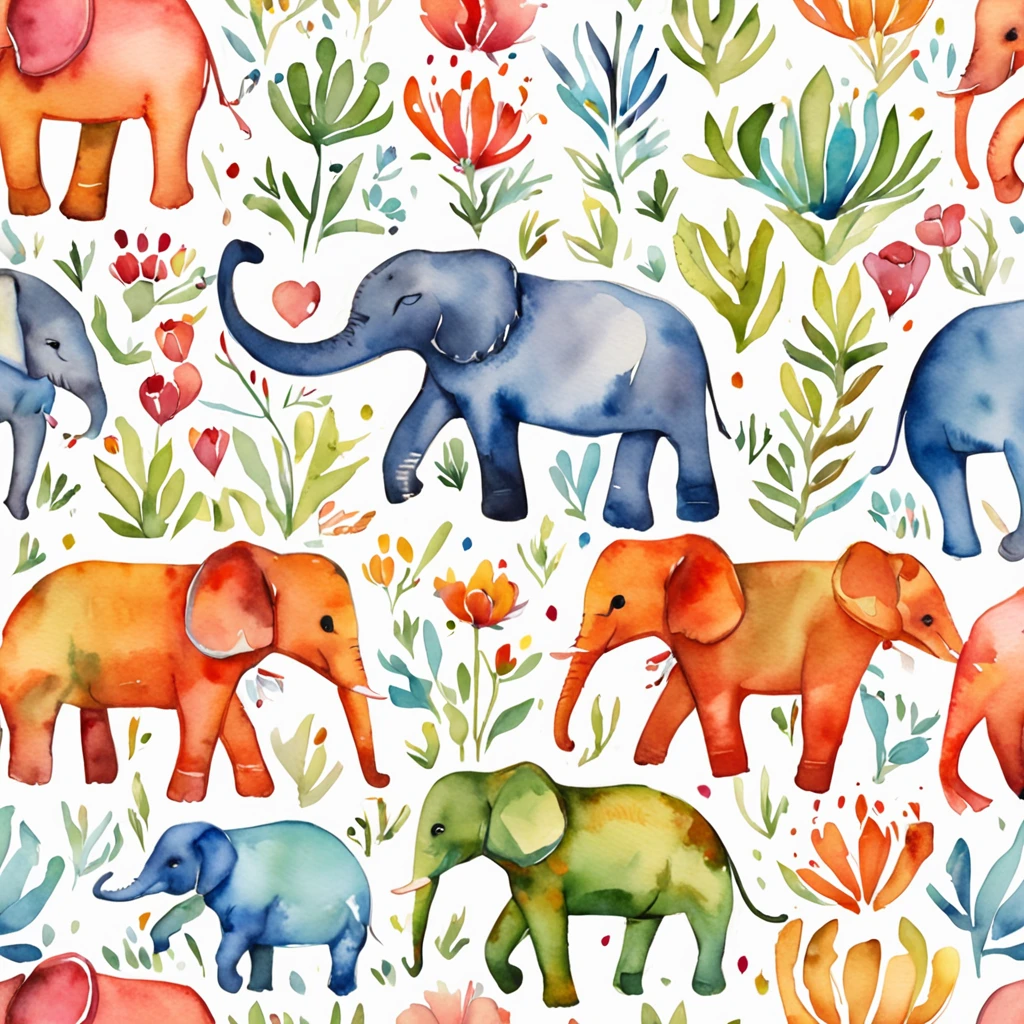 Logo design,elephant, animals,Toy brands,Jumping colors,planar,Trendy style
