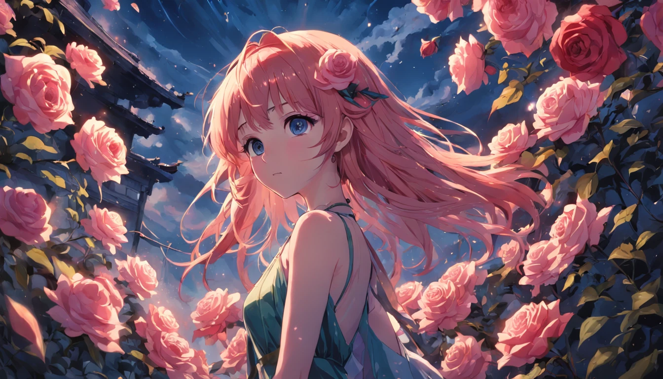 A blooming rose