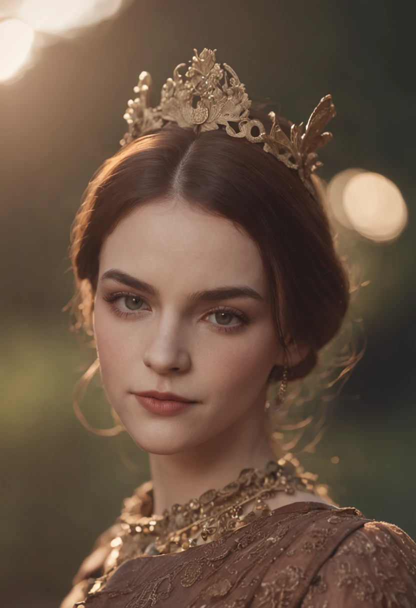 (dynamic pose:1.2),(dynamic camera),(analog photo raw:1.2),
(a woman with a crown of branches on her head)
,(masterpiece, top quality, best quality, official art,extreme detailed,highest detailed,depth of field,bokeh:1.3,realistic rim lighting,complex, multiple subjects, 4k HDR),
