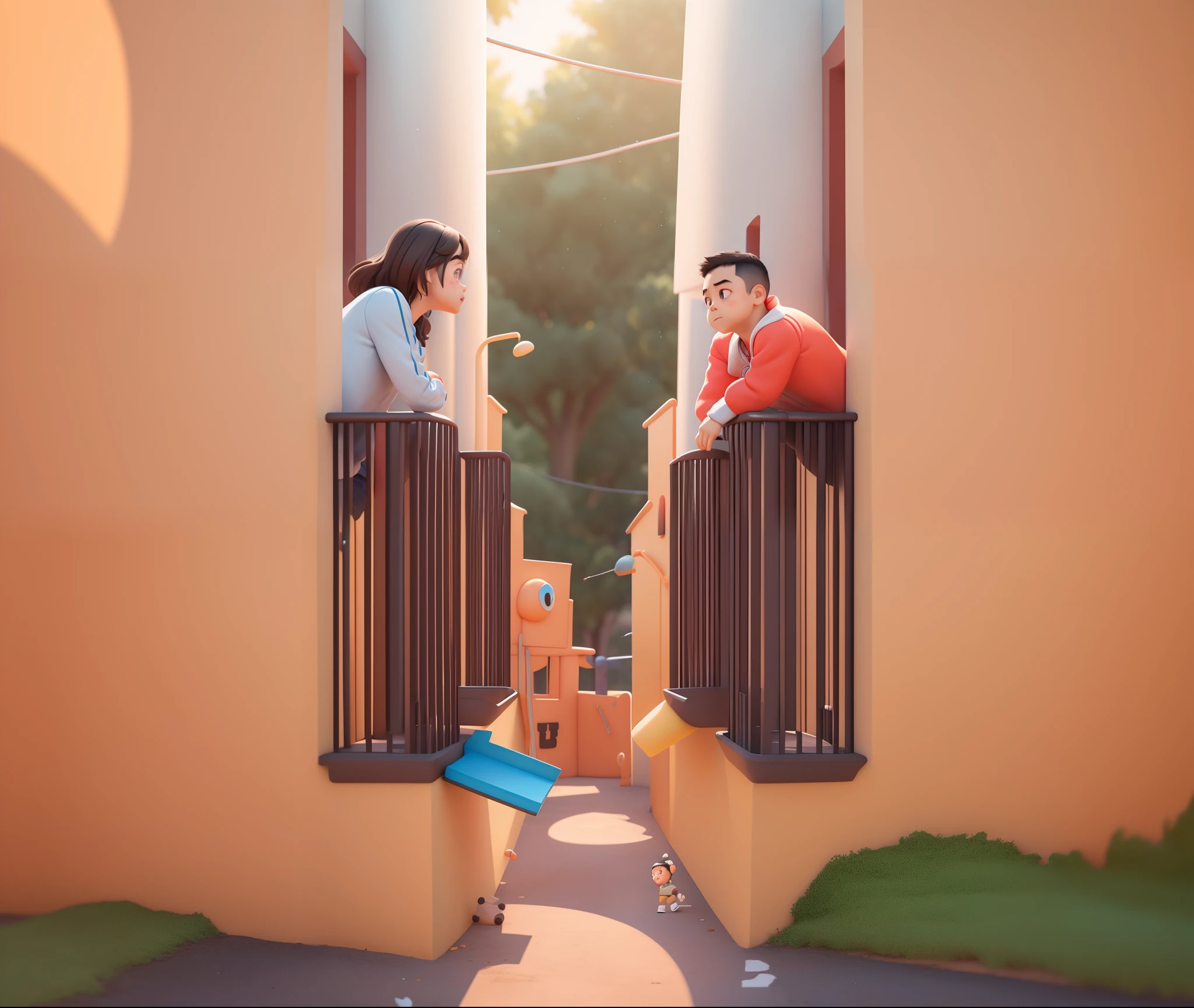 (Pixar 1.23 style) 1 boy ((upper body front, bust shot)), solo, cute ???, brunette, pretty tracksuit, boy, korean child, playground, ((masterpiece, highest quality)), (composite lighting)