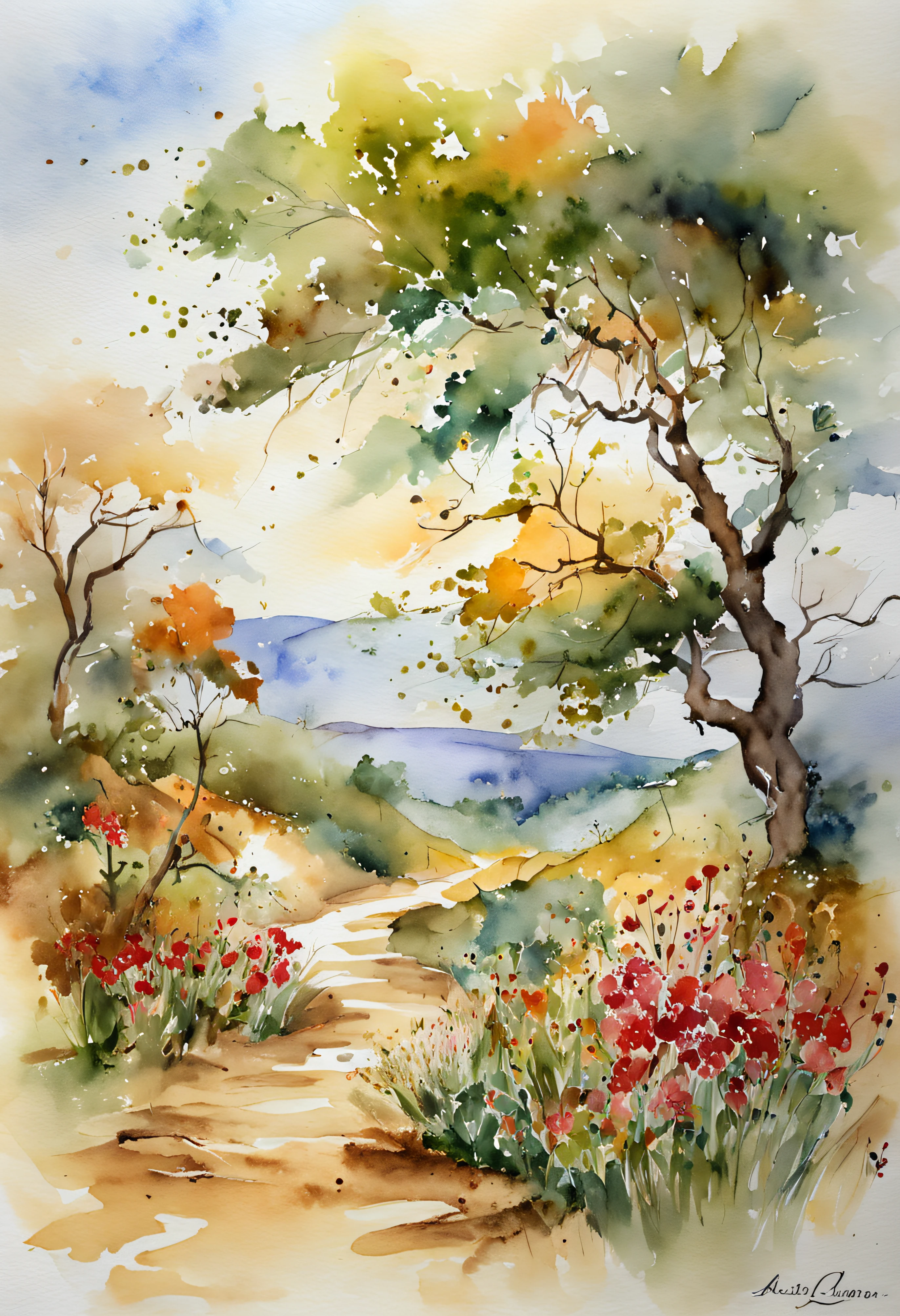The artistic conception of ancient poetry integrates a variety of elements and the scene is atmospheric