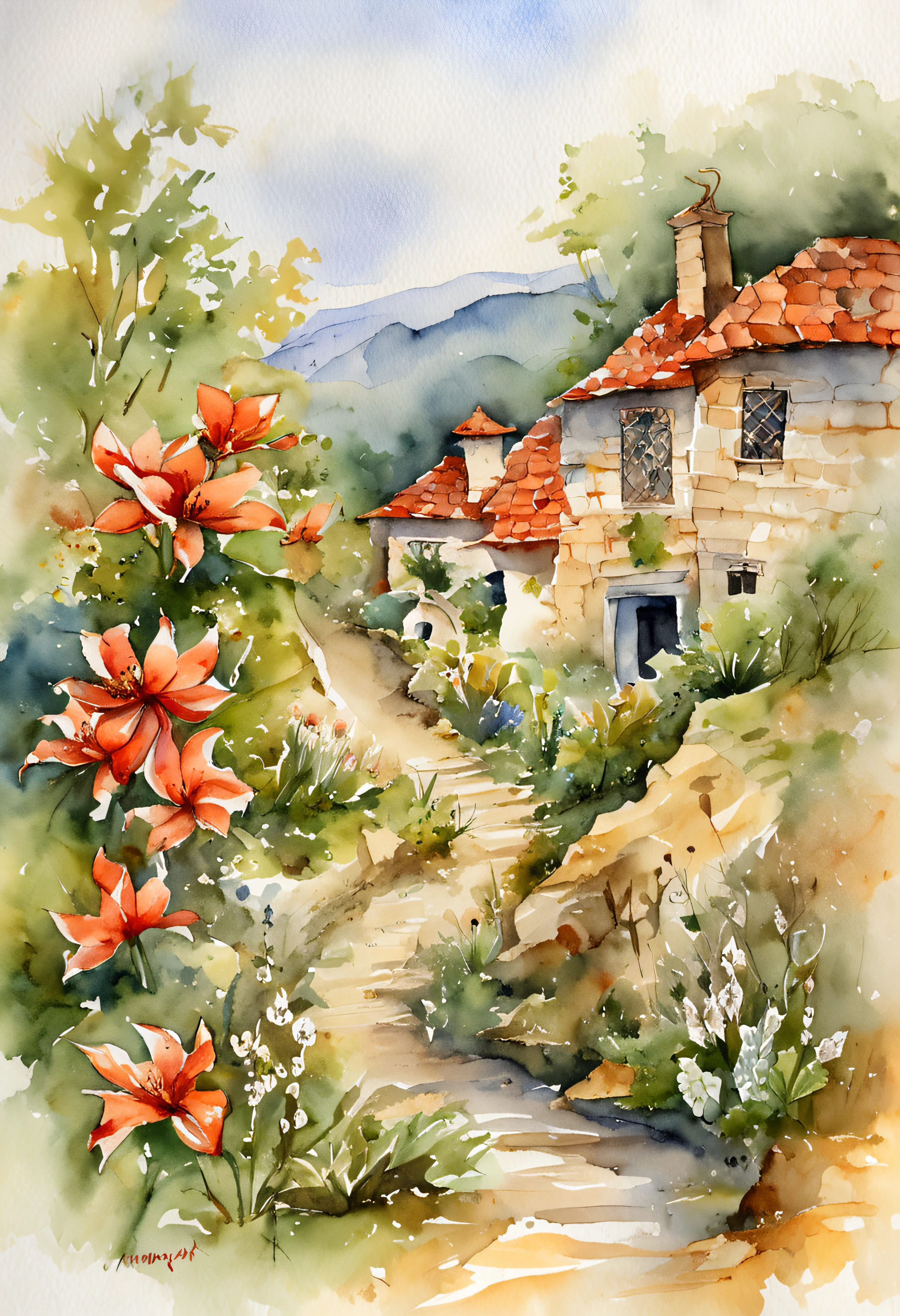 The artistic conception of ancient poetry integrates a variety of elements and the scene is atmospheric