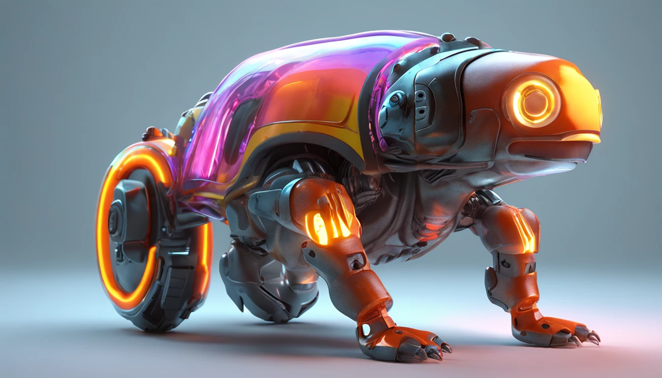 (Blind box toy style:1.2), (anthropomorphic turtle:1.5), (Full body shot) , 1 Transparent cute horse, Transparent mech, Exquisite helmet:1.2, Luminous goggles:1.2, Cyberpunk, dreamy glow, luminous neon lights, Clean, White background, ( Global illumination, Ray traching, hdr, unreal render,reasonable design, high detal, Masterpiece, Best quality, hyper HD, Cinematic lighting)