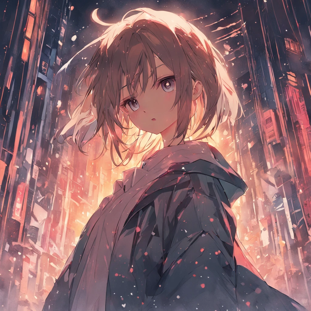 Flat coating,Flat coating,Flat coating,((illustration)),Highly detailed,{Best quality},((Exquisitely)),Niji style,A girl dressed in plain clothes,There are tears in the corners of the eyes,Looking affectionately into the distance