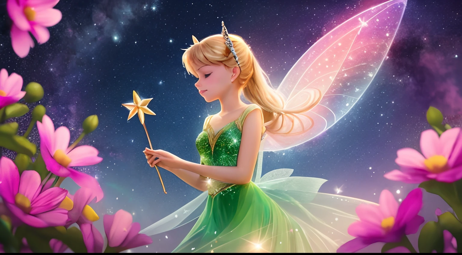 In the realm of twinkling skies, Where stars and dreams would harmonize, I, Tinkerbell, come to share, A tale of life beyond compare.