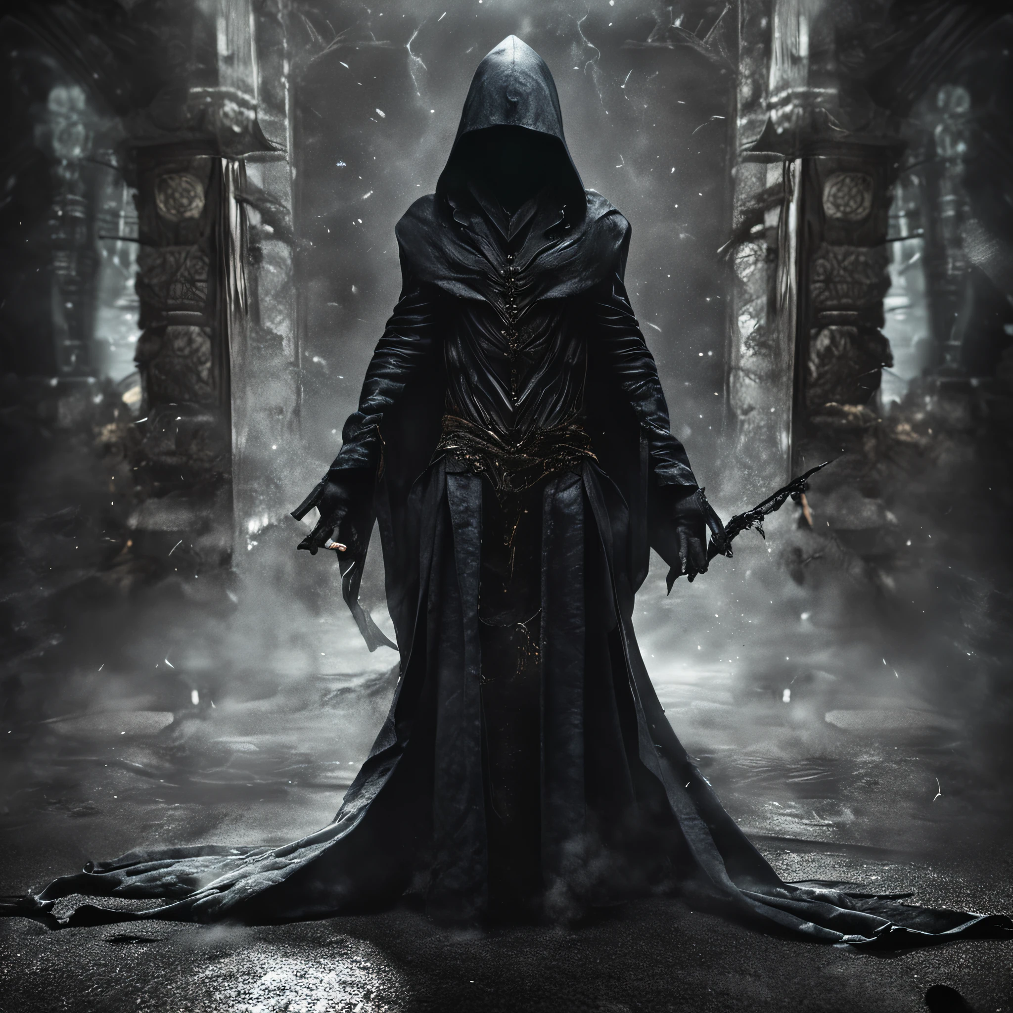 Best quality, Masterpiece, 超高分辨率, (photograph realistic:1.4), surrealism, Dream-like,fusionart, Shadowdancer, shadow magic, darkness control, stealth, shadowstep, umbral spells, hidden blade,