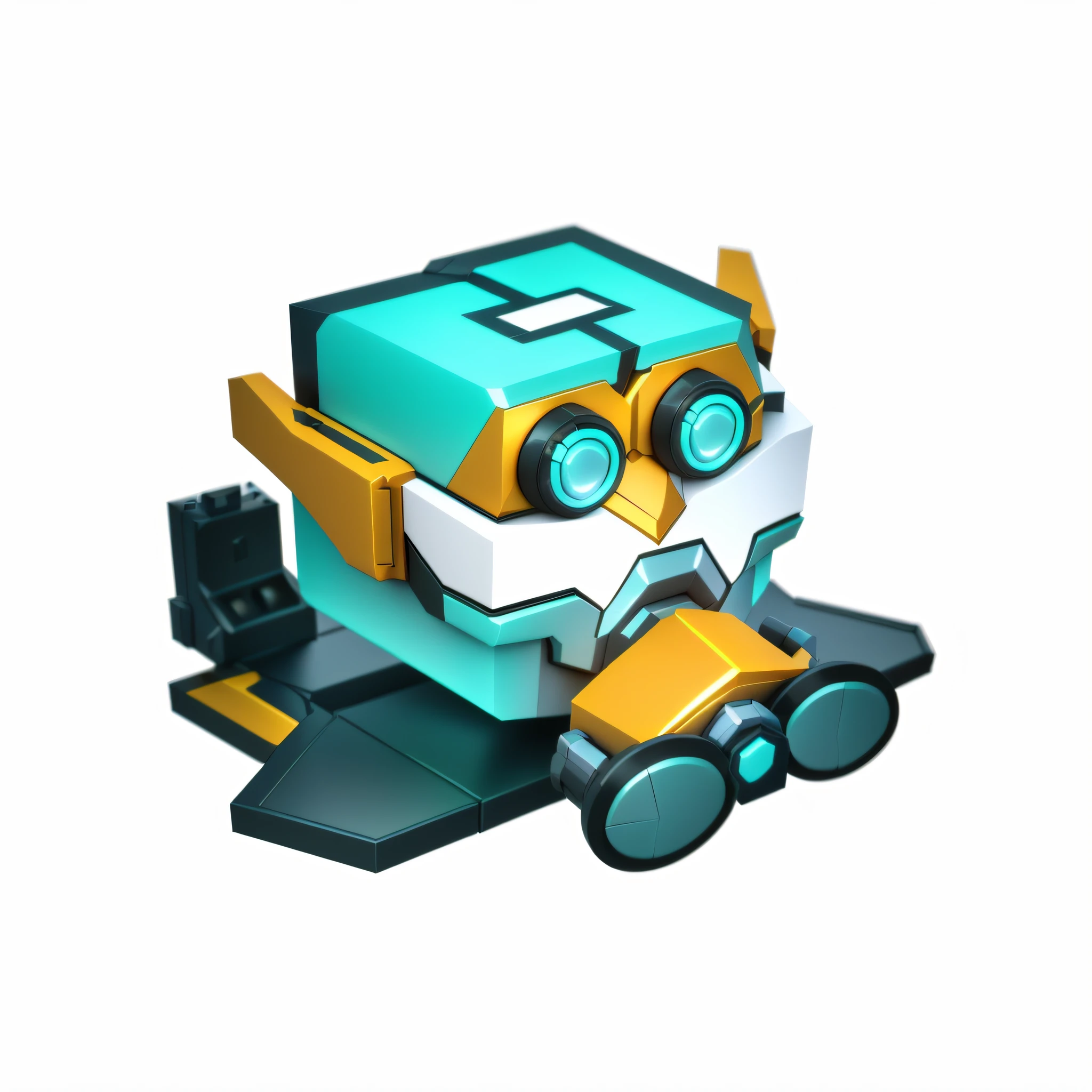 There is a toy robot sitting on a skateboard, 3 d icon for mobile game, robot duck concept portrait, 3 d render official art, game assets, mobile game asset, stylized 3d render, Stylized 3 D, 3 d render stylized, cute elaborate epic robot, stylized as a 3d render, low polygon