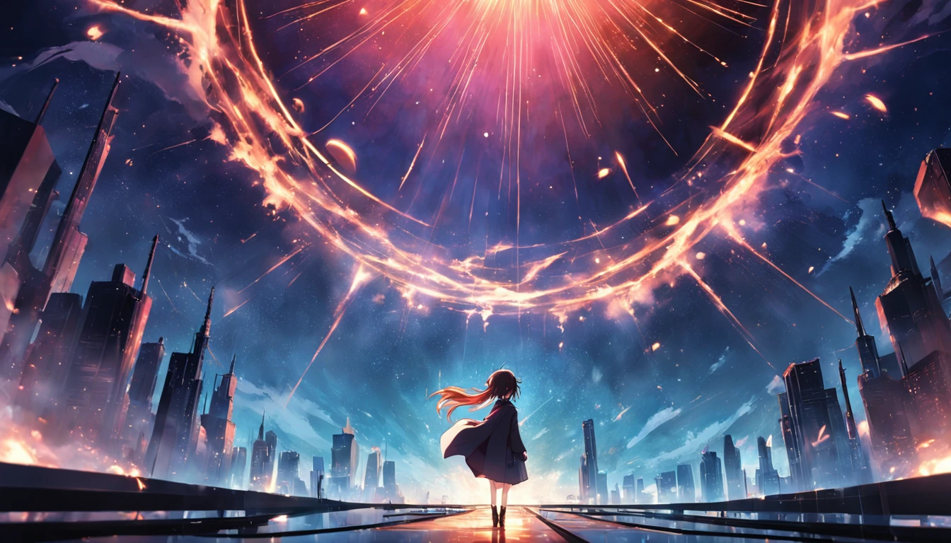Life is long,Particle rays,spar,Background Black