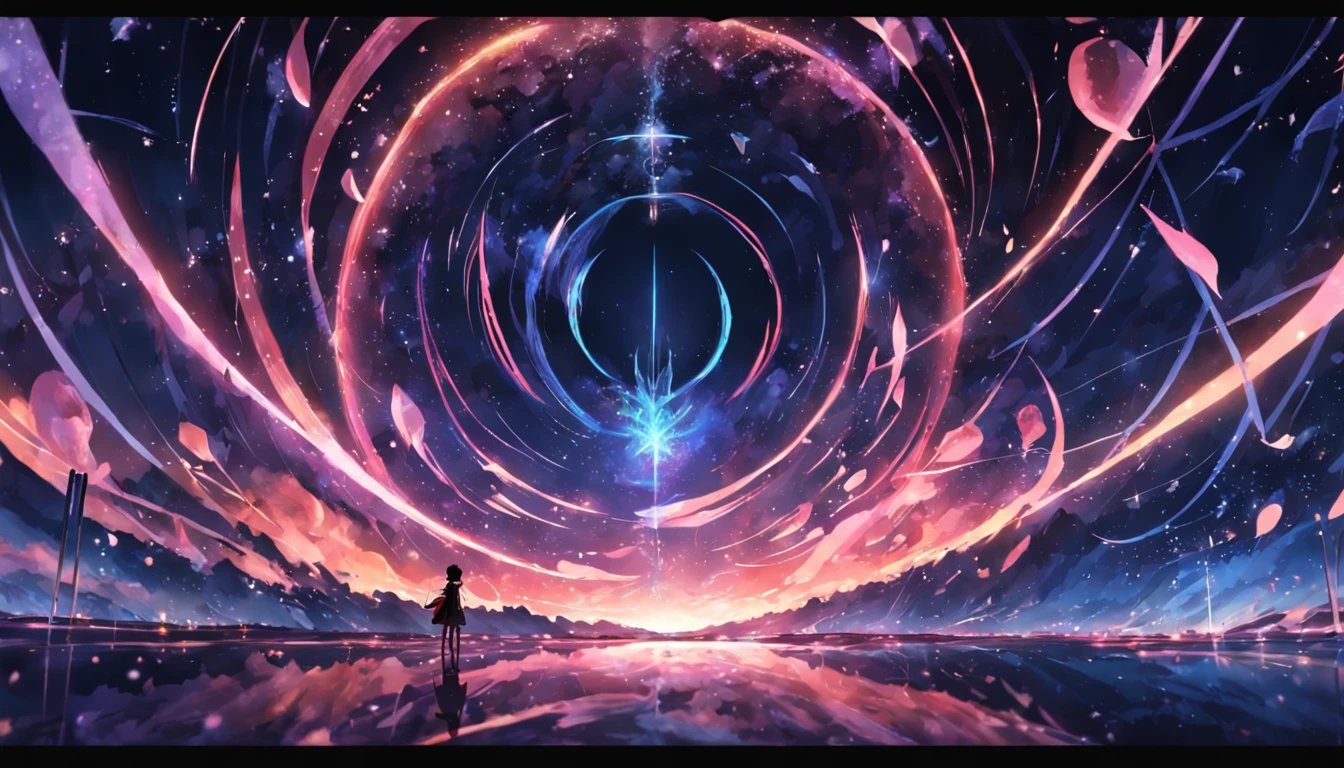 Life is long，Particle rays，spar，Background Black