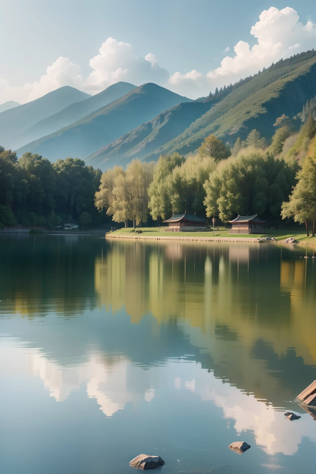 At the corner of the town, there is a peaceful lake, the water is crystal clear, reflecting the beauty of the surrounding scenery. For Li Xiaoyang and Zhang Yating, this lake is their childhood paradise and the place where they first met