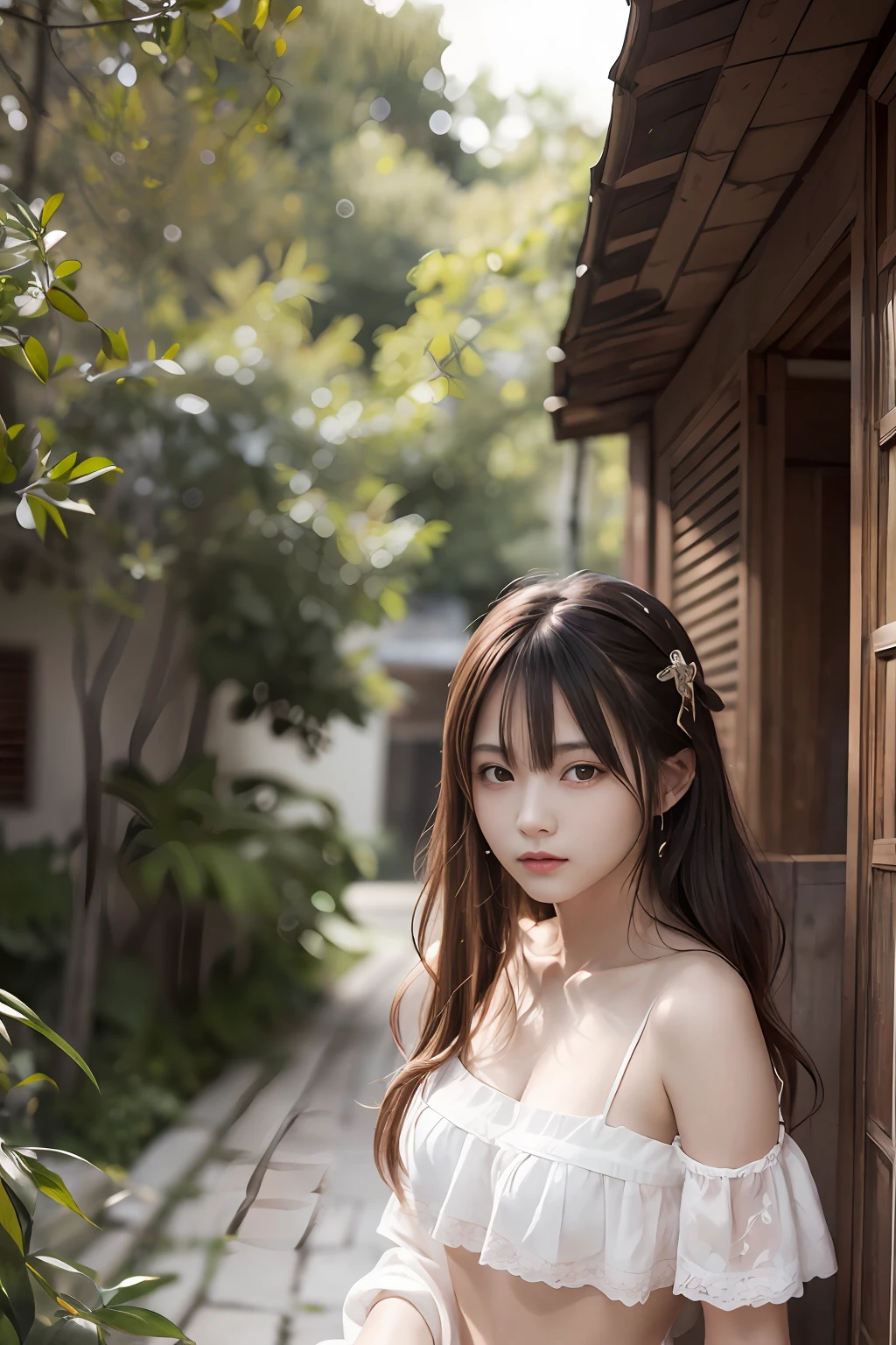 Best quality,masterpiece,ultra high res,(photorealistic:1.4),1girl,shoulder,charming,Looking at the camera,