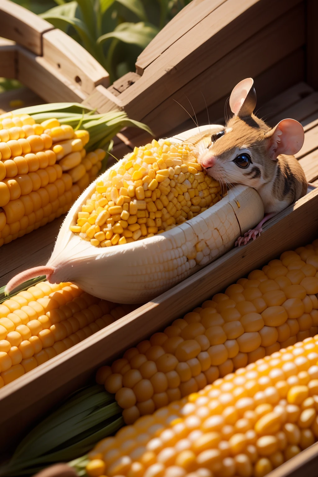 mouse ate a lot of corn
