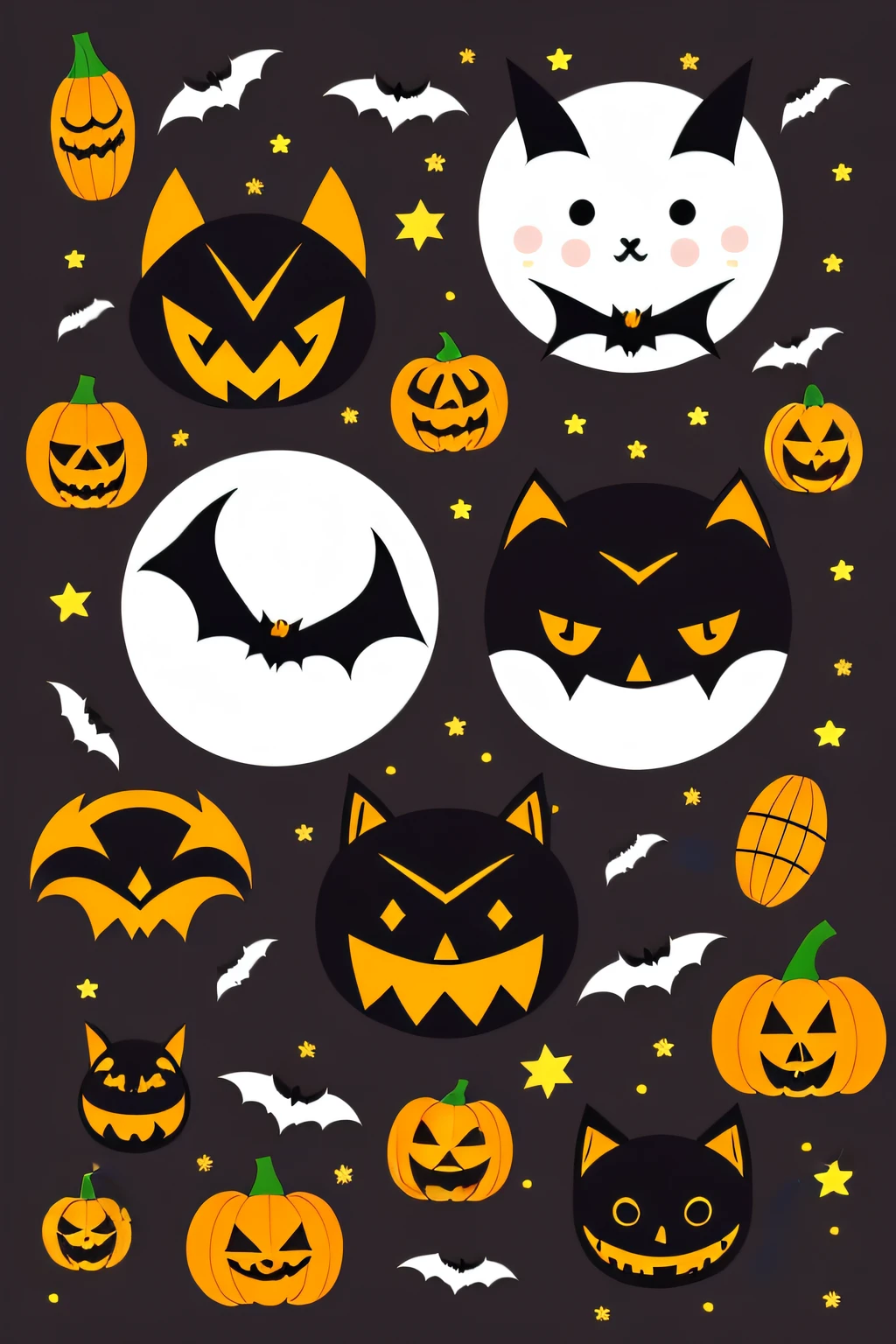 Halloween、pumpkins、Fit the background、