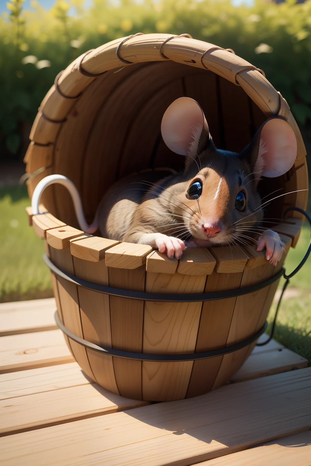 mouse in hole basket