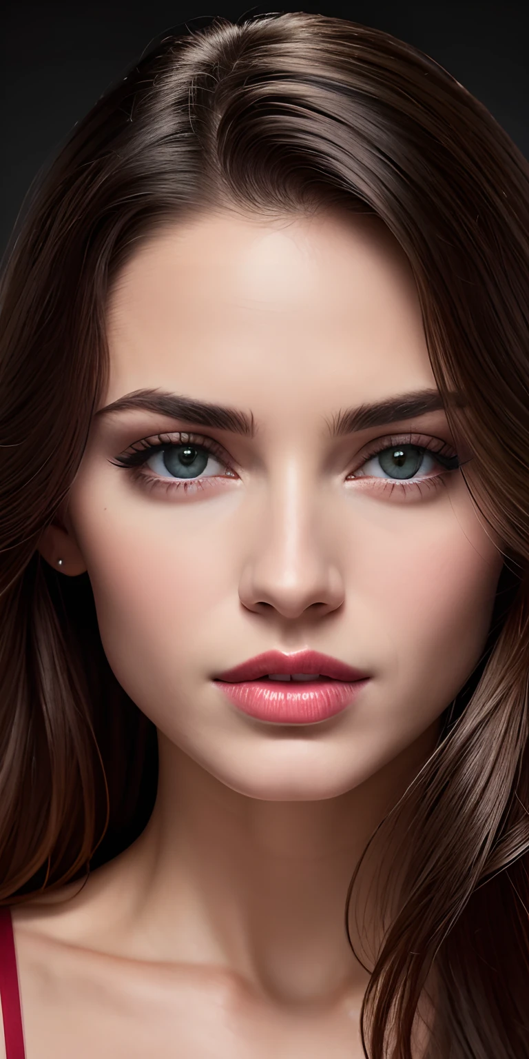 Botox lips, very moist skin and hair, firm breasts, dark blond hair, long straight hair, wet peignoir, European youth, perfect body, open (thin, perfect body, small), photorealism trends, high-resolution details, raw photography, sharpness, uniqueness in d850 4, koda850 k 400 portrait camera, 1.6 lens, rich colors, hyperrealistic texture, spectacular lighting, a surprise to real art, the fashionable Cinestil 800 mechanism,