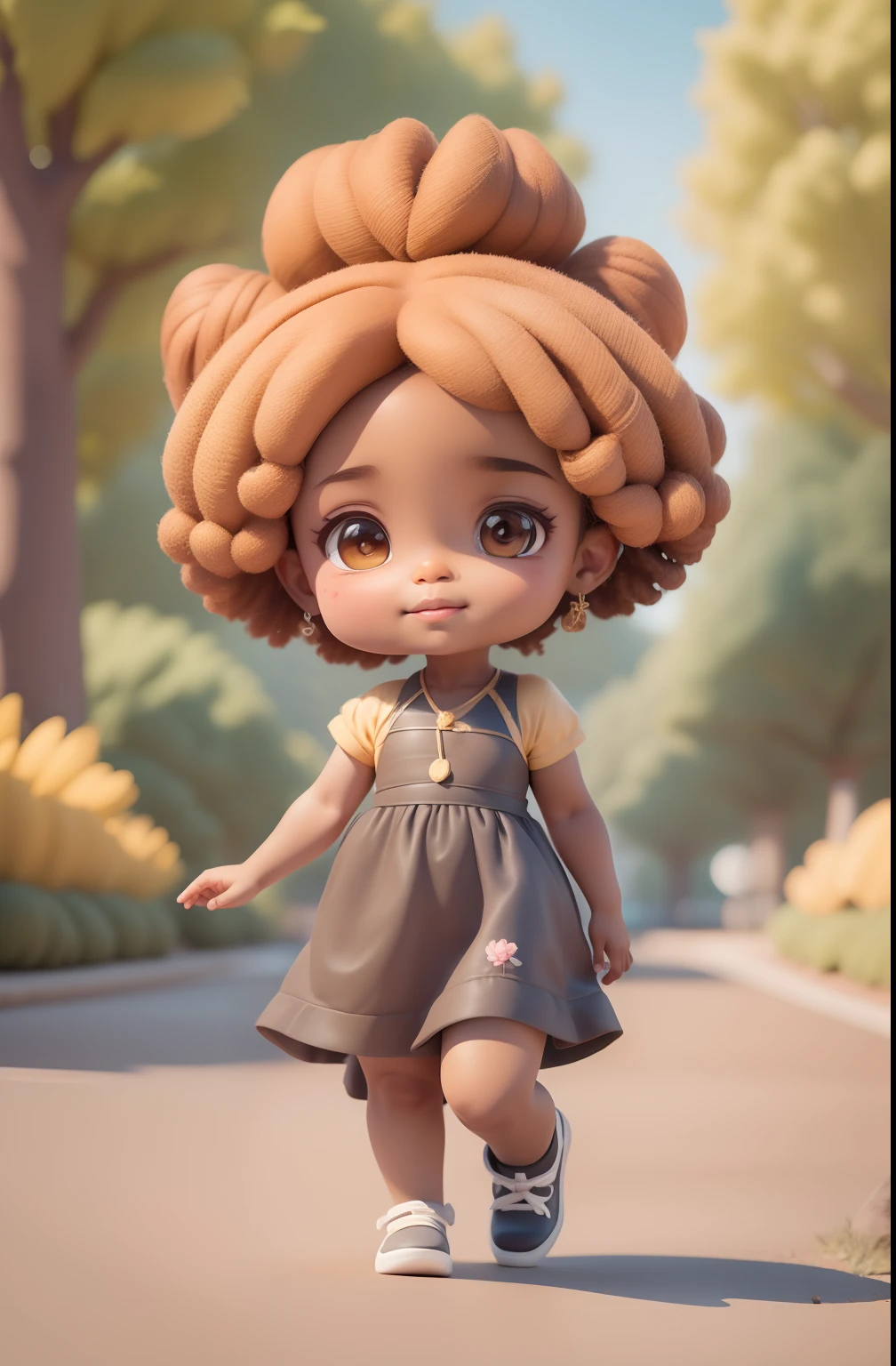Chibi menina africana pele marrom:4, coffee color:2 queimado pelo sol, feliz de 15 anos pele preta:1 afro: 1.25 Estilo Pixar: 1.25 afro: 2.40 (((sozinho))) cabelos cacheados: 2.3, (corpo inteiro: 2.32) vestindo vestido floral sapato preto,, Hair messed up by the wind, desenho animado sentada numa rua da cidade, arte digital detalhada bonito, painting digital adorable, Cartoon style illustration, stylized digital illustration, stunning digital illustration, bela arte digital, arte de pintura digital dos desenhos animados, pintura digital dos desenhos animados 3D, Beautiful digital illustration, Arte infantil em Artstation, detailed digital illustration, arte digital detalhada, digital illustation, exquisite digital illustration, 8k, Chibi Digital | | | |