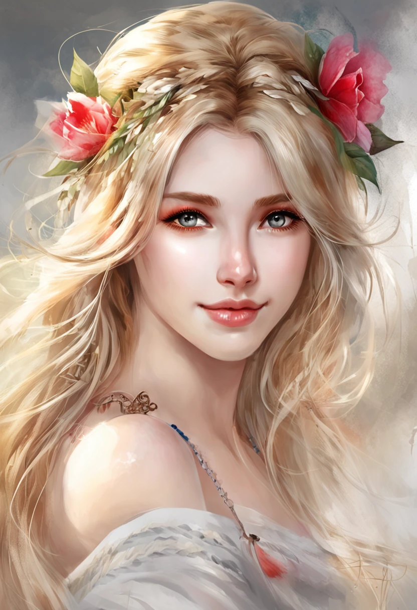 (8k, 4k, best quality, highres, ultra high res:1.1), (masterpiece, realistic, photo-realistic:1.1), 1girl, face, close-up, twintails, blonde hair, black eyes, red lips, (looking at viewer:2), absurdly long hair, long eyelashes, eyeshadow, small face, big eyes,
bare shoulders,
high contrast,