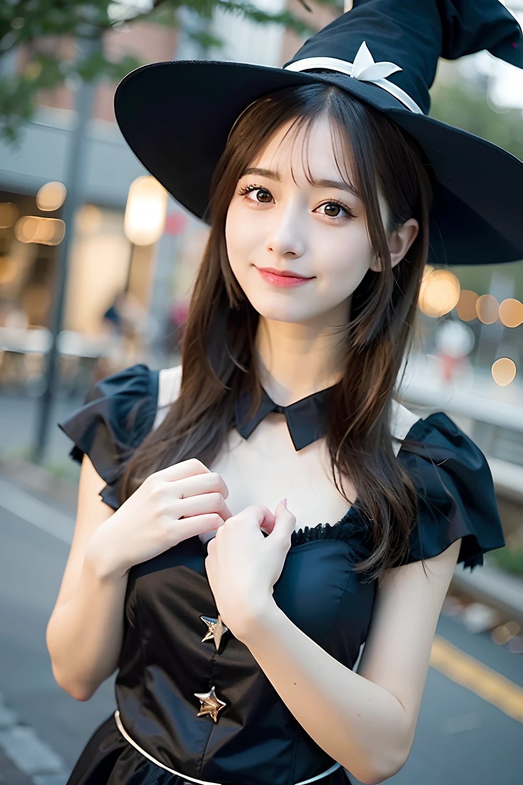 comiket_cosplay, N4、comiket_cosplay_Hiroba、masterpiece,Super detailed,highest quality,girl,shy,めぐみんのcosplay,blush,Comiket_cosplay_Square,camera, 6+the boys, outdoor,holding camera, multiple the boys, Day, crowd, photo shoot, blue sky, photo background, backwards 、 8K, RAW portrait (Day本人女性)、Photoreal:1.3、realistic, ultra high resolution ,( in the evening :1.1),Day本人女性,long hair,slender body, black hair, (realistic skin texture:1.3)、(An immersive atmosphere:0.8、chiaroscuro:1.2) 、(look viewer:1.3)、((embarrassing))、(smile:0.6)、((wearing very small silk red panties))、((panty shot))、((roll up the skirt))、((from below:1.25))、((Close up on crotch:1.2))、((panty shot))、Sweatばんだ股間、Sweat、((open shirt:1.4))、(visible nipples:1.4)、((small breasts:1.8))、((small breasts:1.8))、((short_hair, brown_hair, red_eyes, short_hair_with_long_locks, hat, witch_hat, cape, black_hair, ))