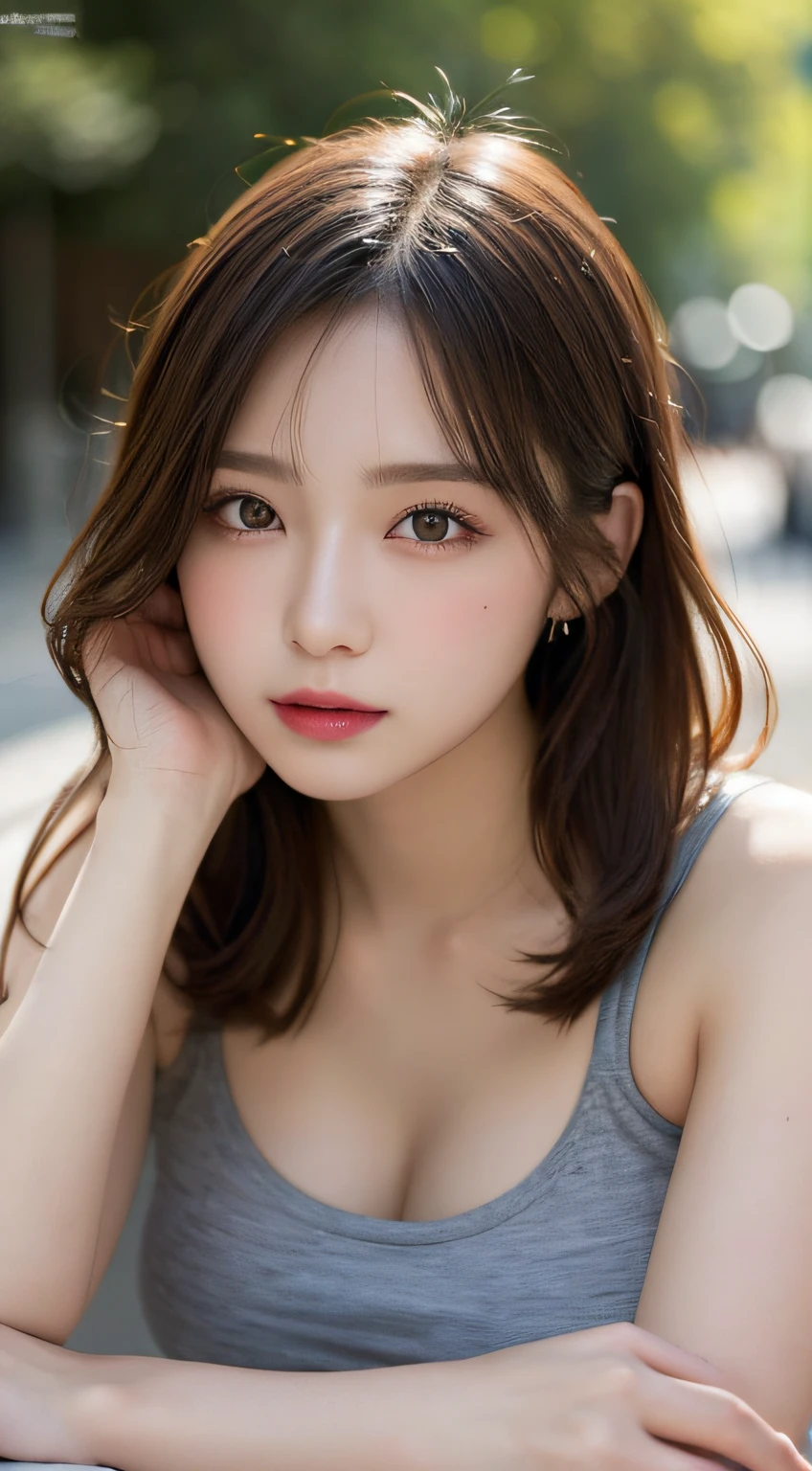Dress up、(Photo Real:1.4)、(A hyper-realistic:1.4)、(Photorealistic:1.3)、 (Gentle lighting: 1.05)、(Improve video lighting quality:0.9)、32 k、 1girl in、20 years girl、photorealistic lighting、Back lighting、Facial Lights、raytrace、(Bright:1.2)、(Increase quality:1.4)、 (Top quality real texture skins)、Fair eyes,A delicate and delicate face、 (tired and sleepy and satisfied : 0.0), Close-up of the face, Fashionable clothes: 1.3, (Bodyline mood improvement:1.1)、Glossy skin、porn star、韓国アイドル、乃木坂アイドル、Sculpture Idol Pose、Beautiful actress、Neat and clean woman、full bodyesbian,