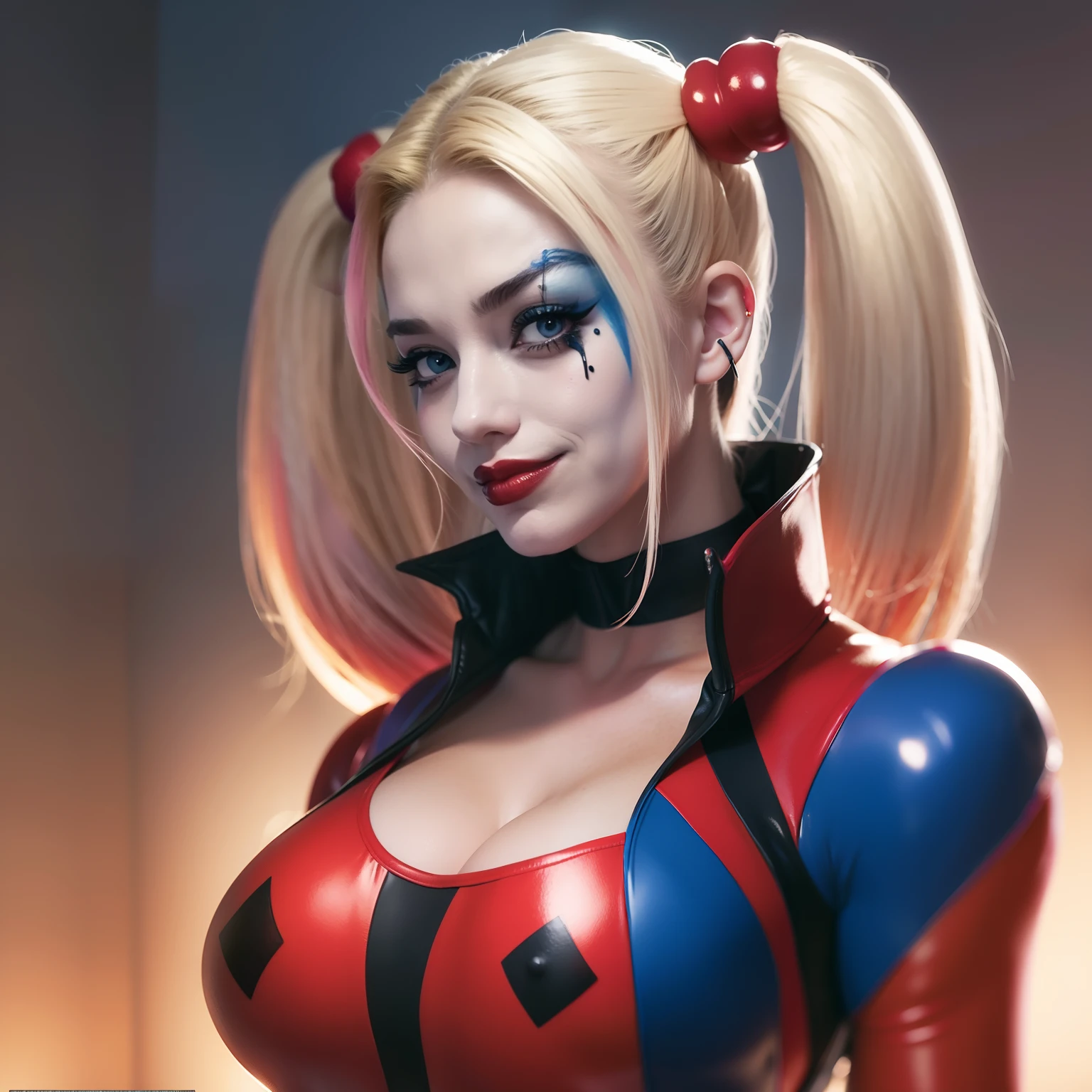 Harley Quinn, Sexy, Lush bust, Happy