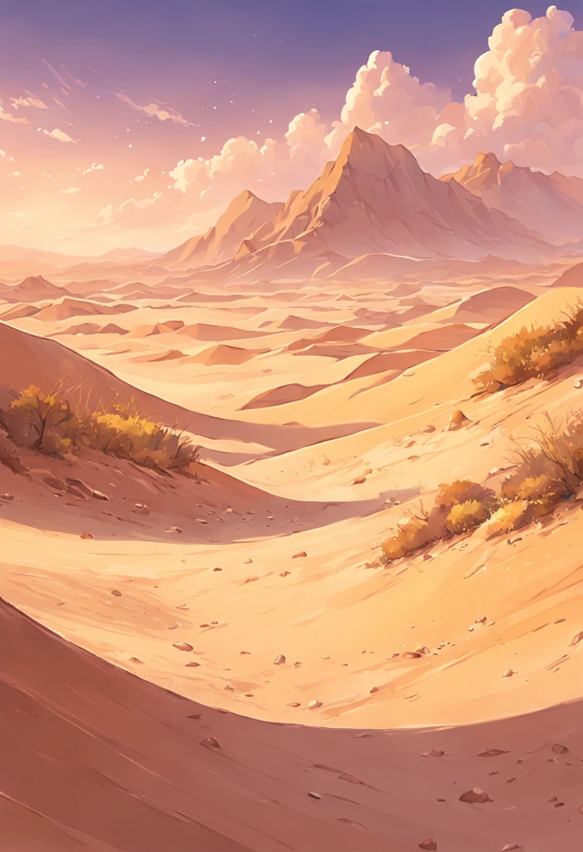 Yellow sand in the sky,The background is a vast desert, Desert oasis,richcolors,digital landscape art, Detailed scenery —width 672, landscape artwork, environment design illustration, scenery art detailed, Desert oasis landscape, concept-art, 4k highly detailed digital art, 4 k digital painting, 4k digital painting, stunning digital illustration, Desert background, digital painting concept art, Detailed digital painting