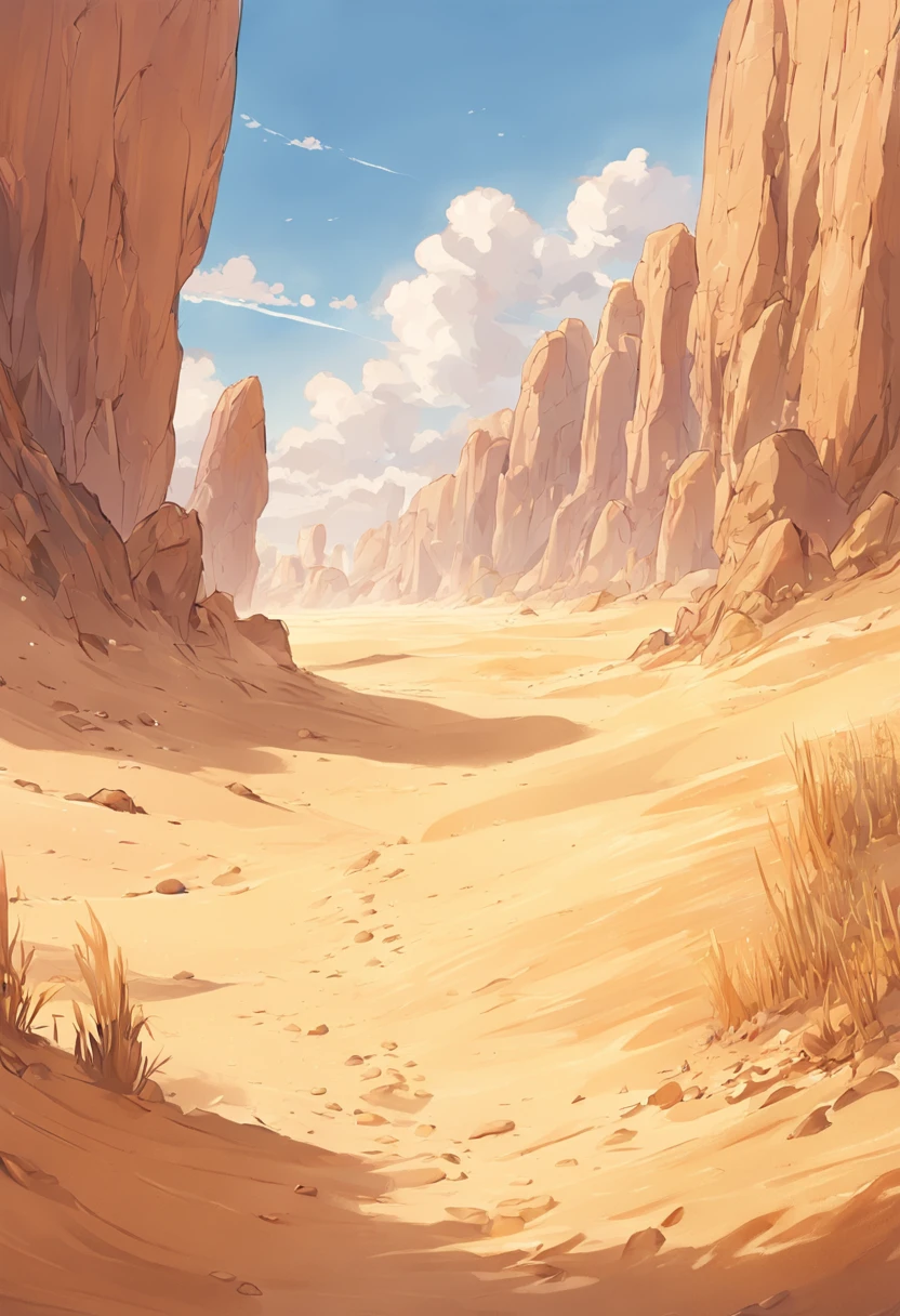 Yellow sand in the sky,The background is a vast desert, Desert oasis,richcolors,digital landscape art, Detailed scenery —width 672, landscape artwork, environment design illustration, scenery art detailed, Desert oasis landscape, concept-art, 4k highly detailed digital art, 4 k digital painting, 4k digital painting, stunning digital illustration, Desert background, digital painting concept art, Detailed digital painting