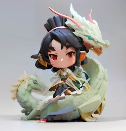 Close-up of statue of girl riding a dragon, vinyl toy figurine, pvc figurine, Anime figur, krenz cushart and wenjun lin, brittney lee, art toys collectible figurine, Anime figure, pose 4 of 1 6, Dragon girl, Maya, krenz cushart and asher duran, loish and ross tran, anime pvc figure