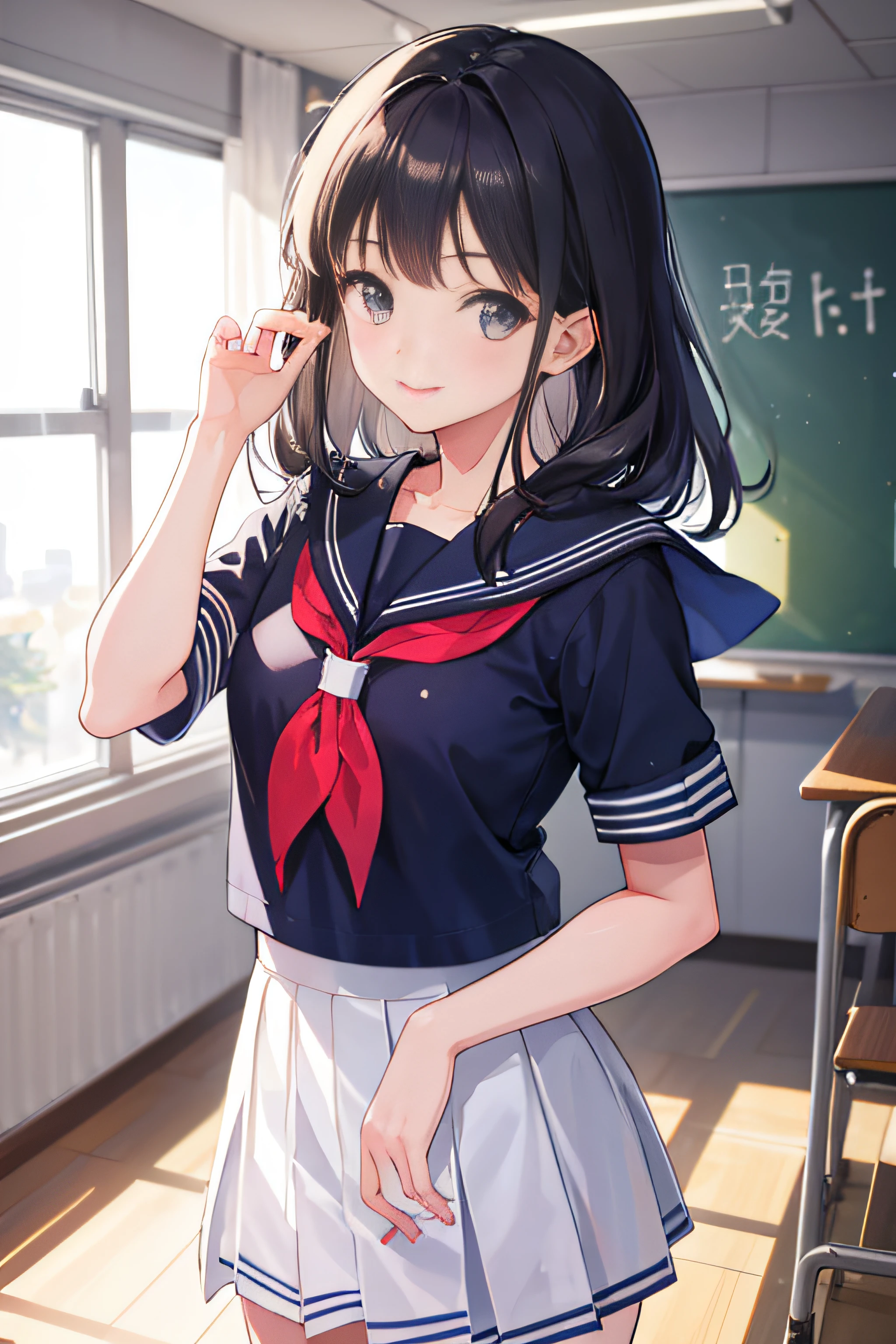 master piece,detailed,(((best quality))),megami magazine ,panties,(big breasts),girl,(((**li))),(((cute))),(((***ite))),panties,school uniform,blackhair,twintail